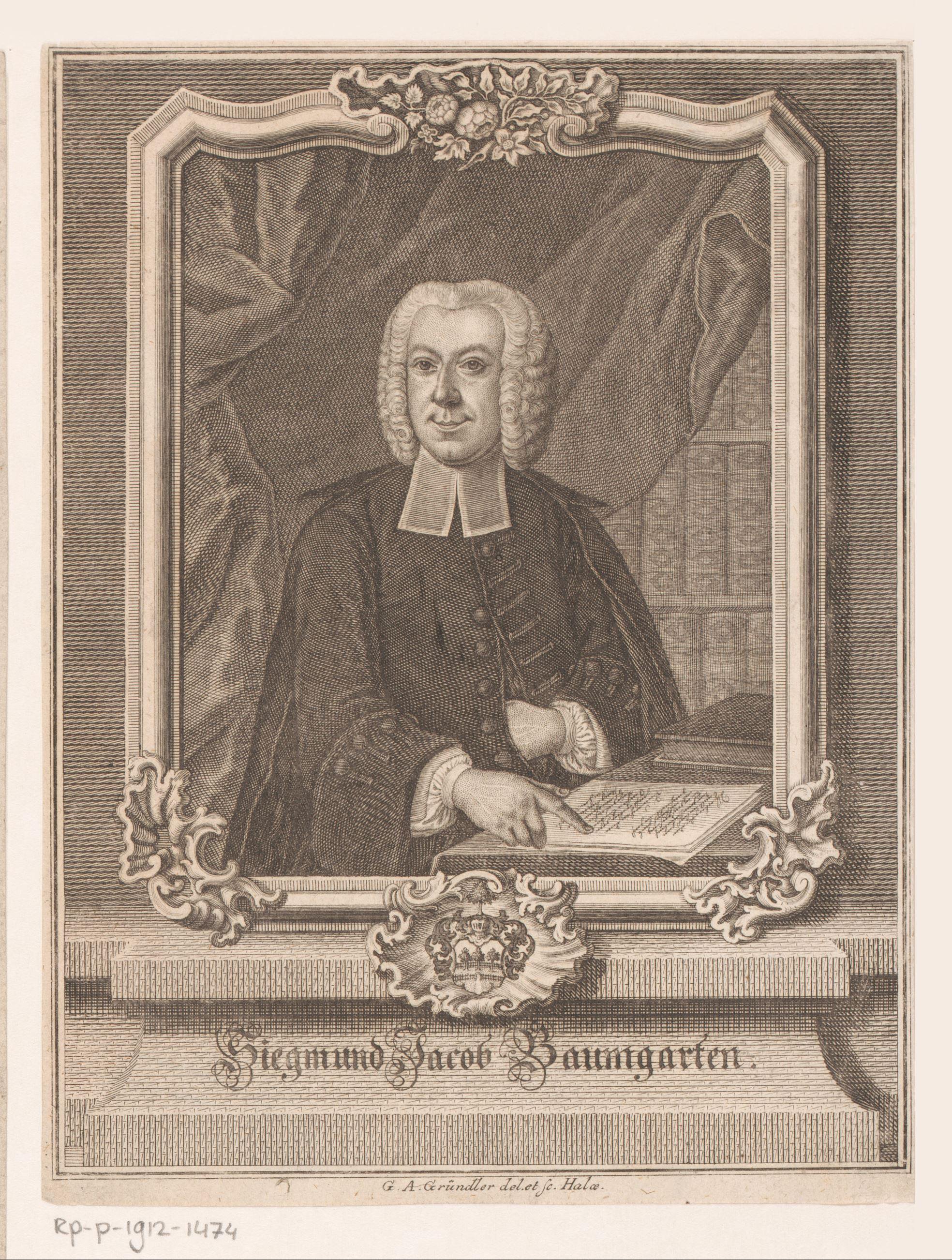 Portret van Sigmund Jacob Baumgarten
