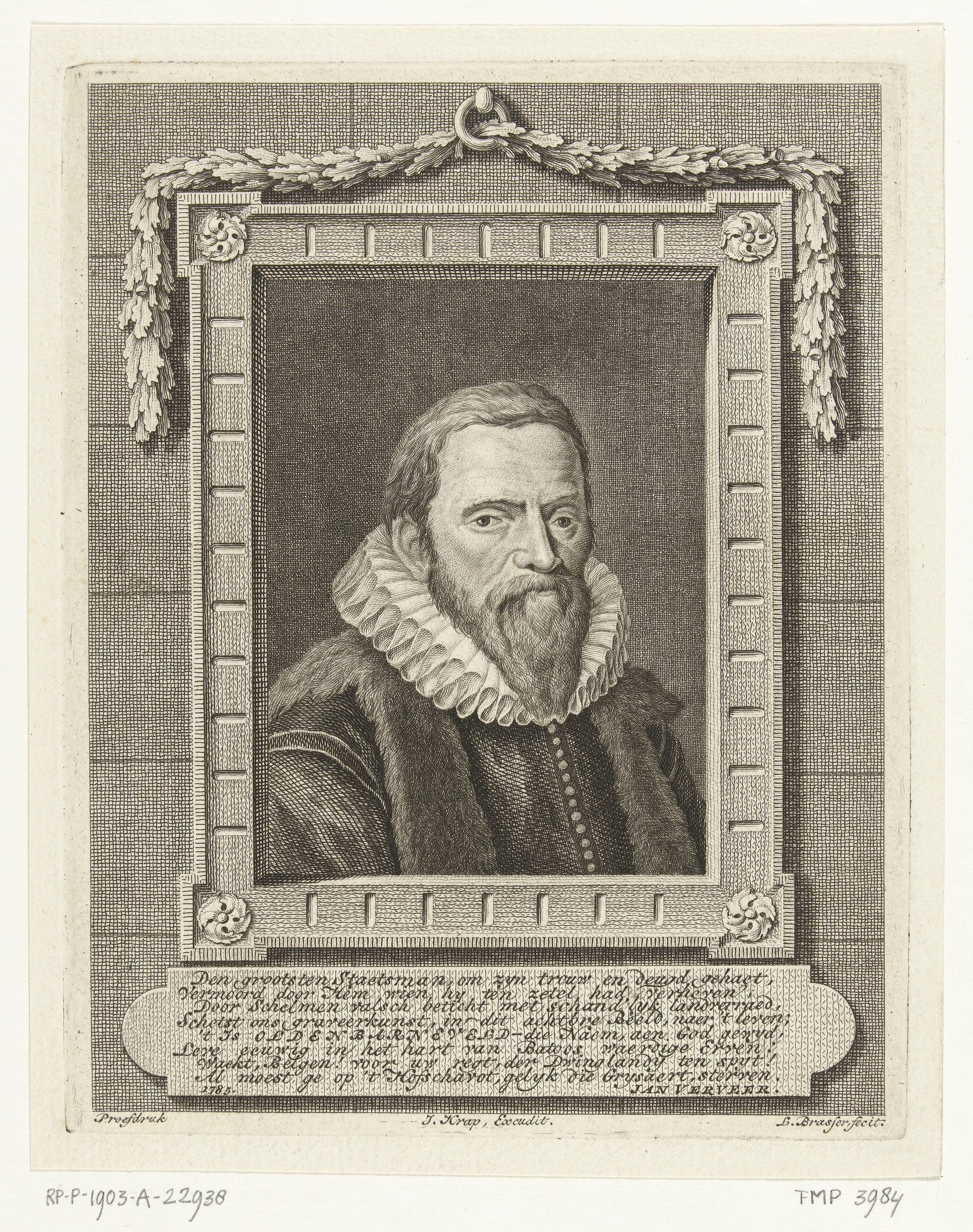 Portret van Johan van Oldenbarnevelt