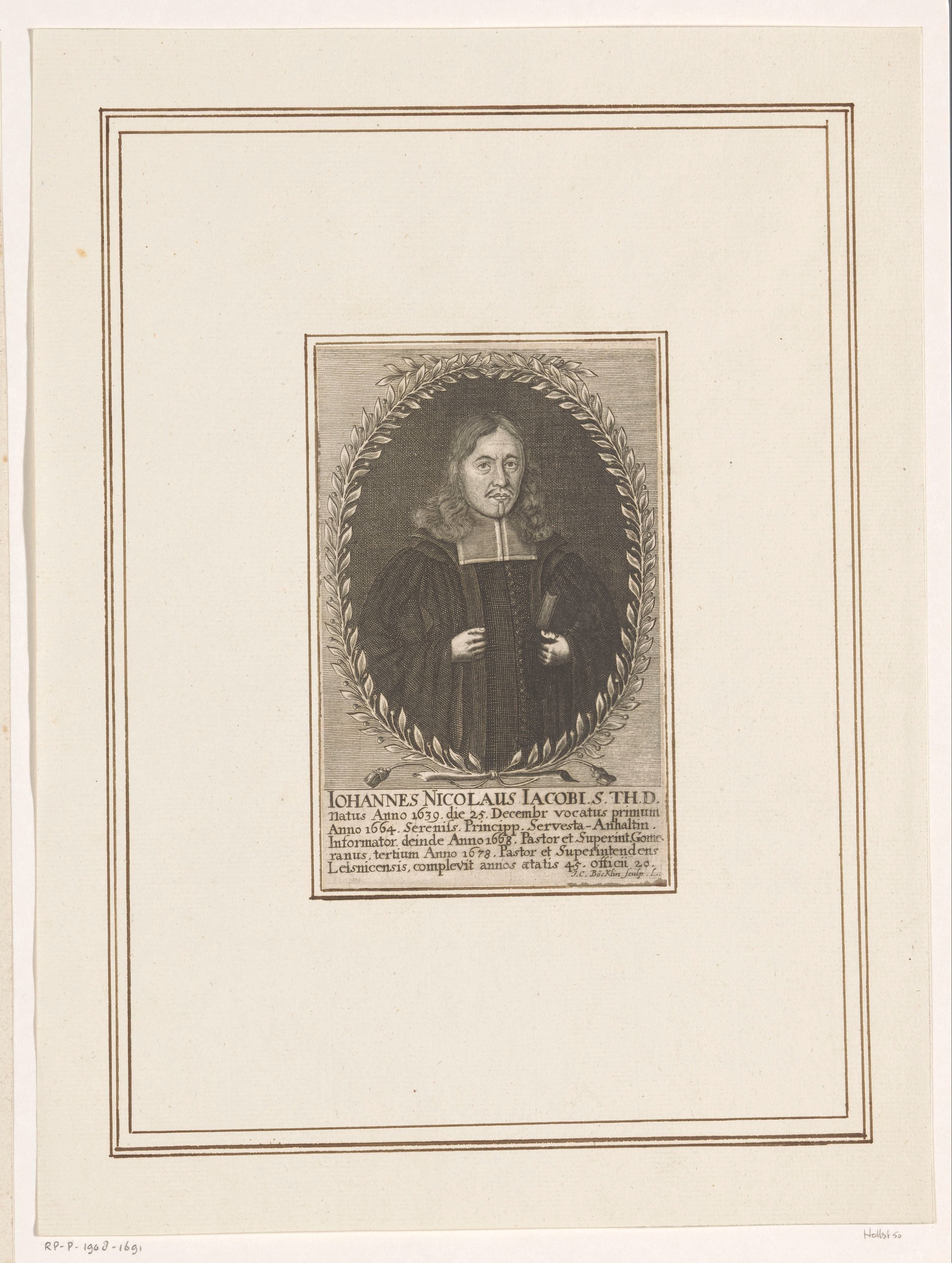 Portret van Johann Nicolaus Jacobi