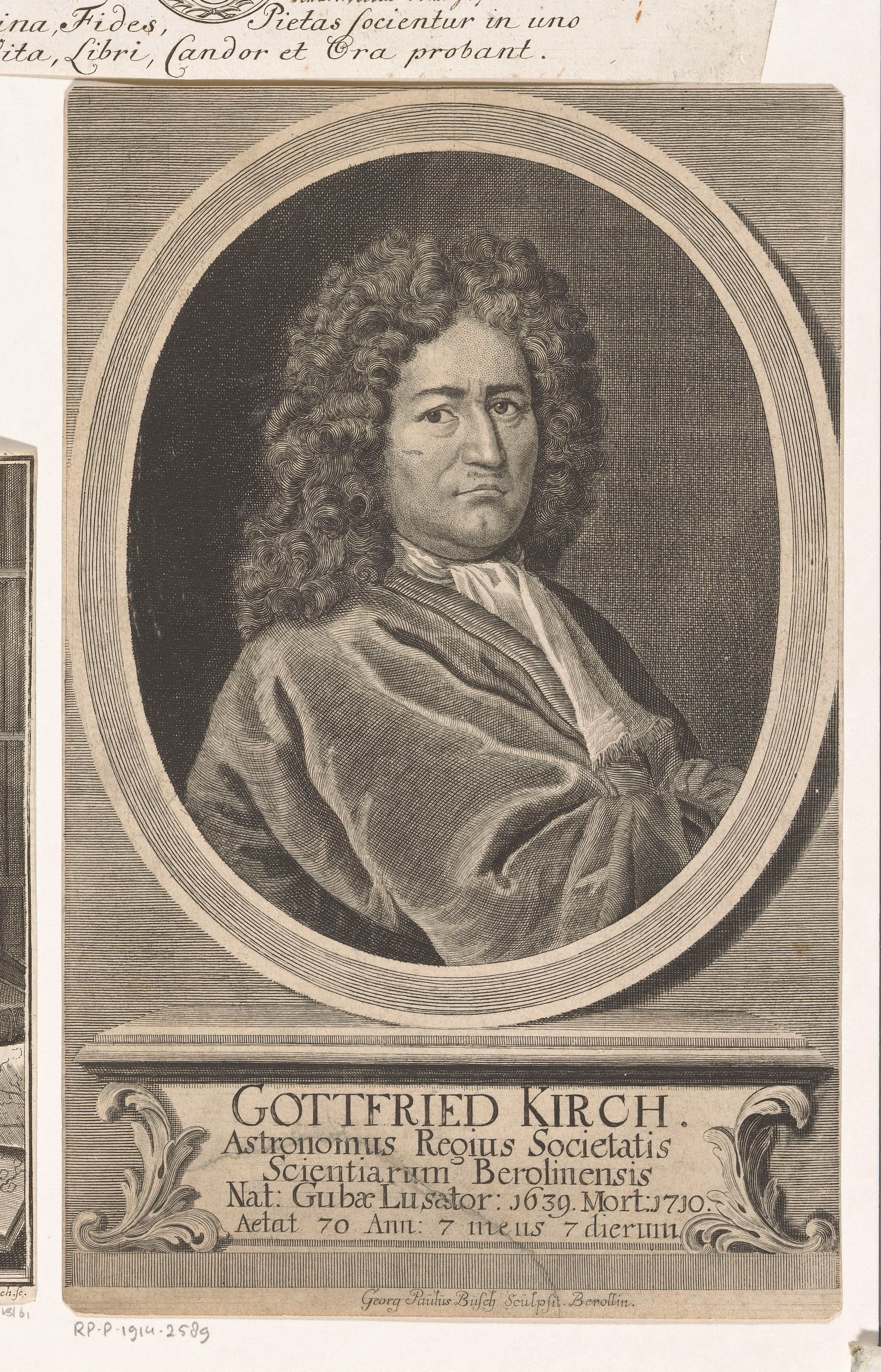 Portret van Gottfried Kirch