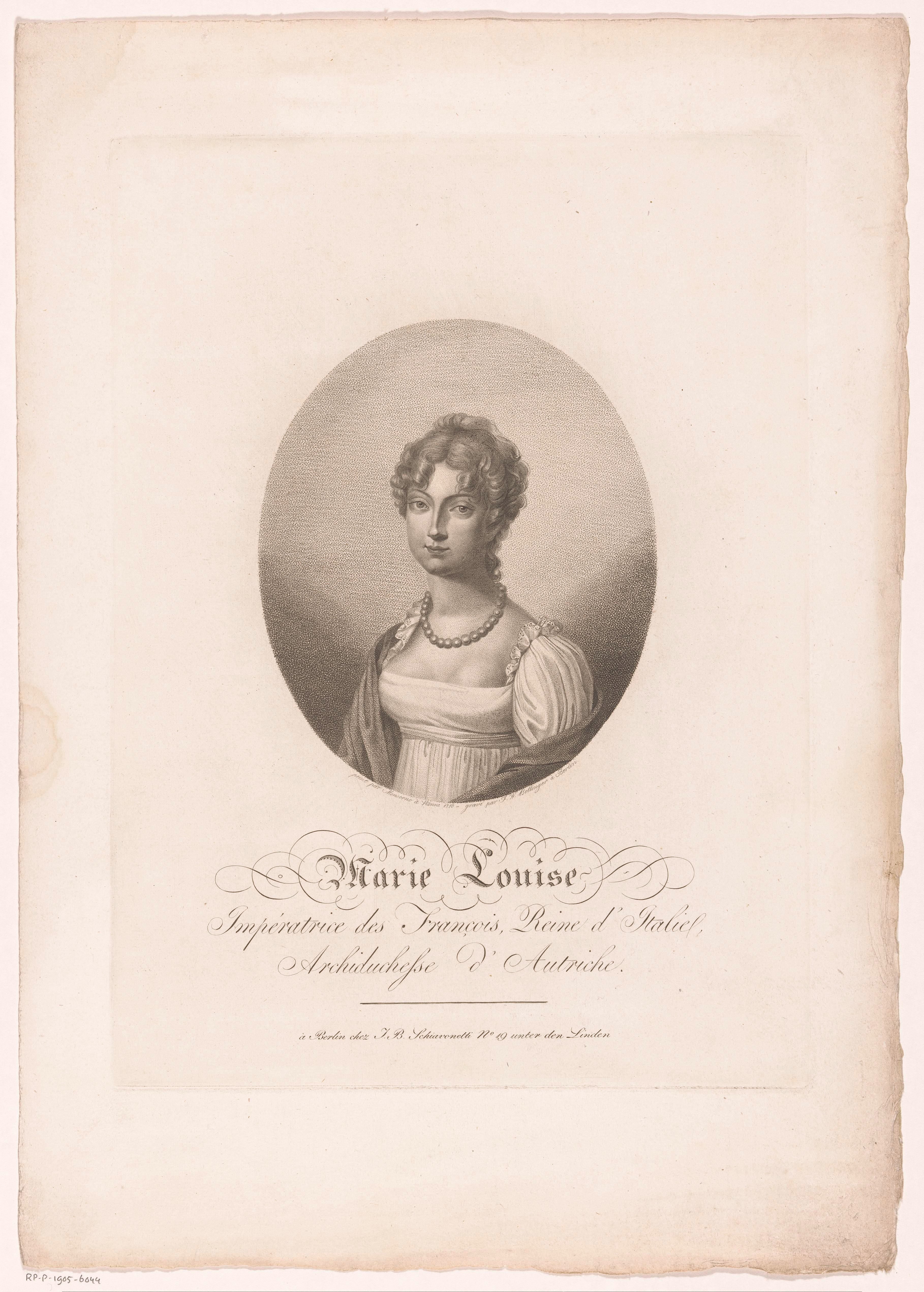 Portret van Marie Louise van Oostenrijk, keizerin der Fransen