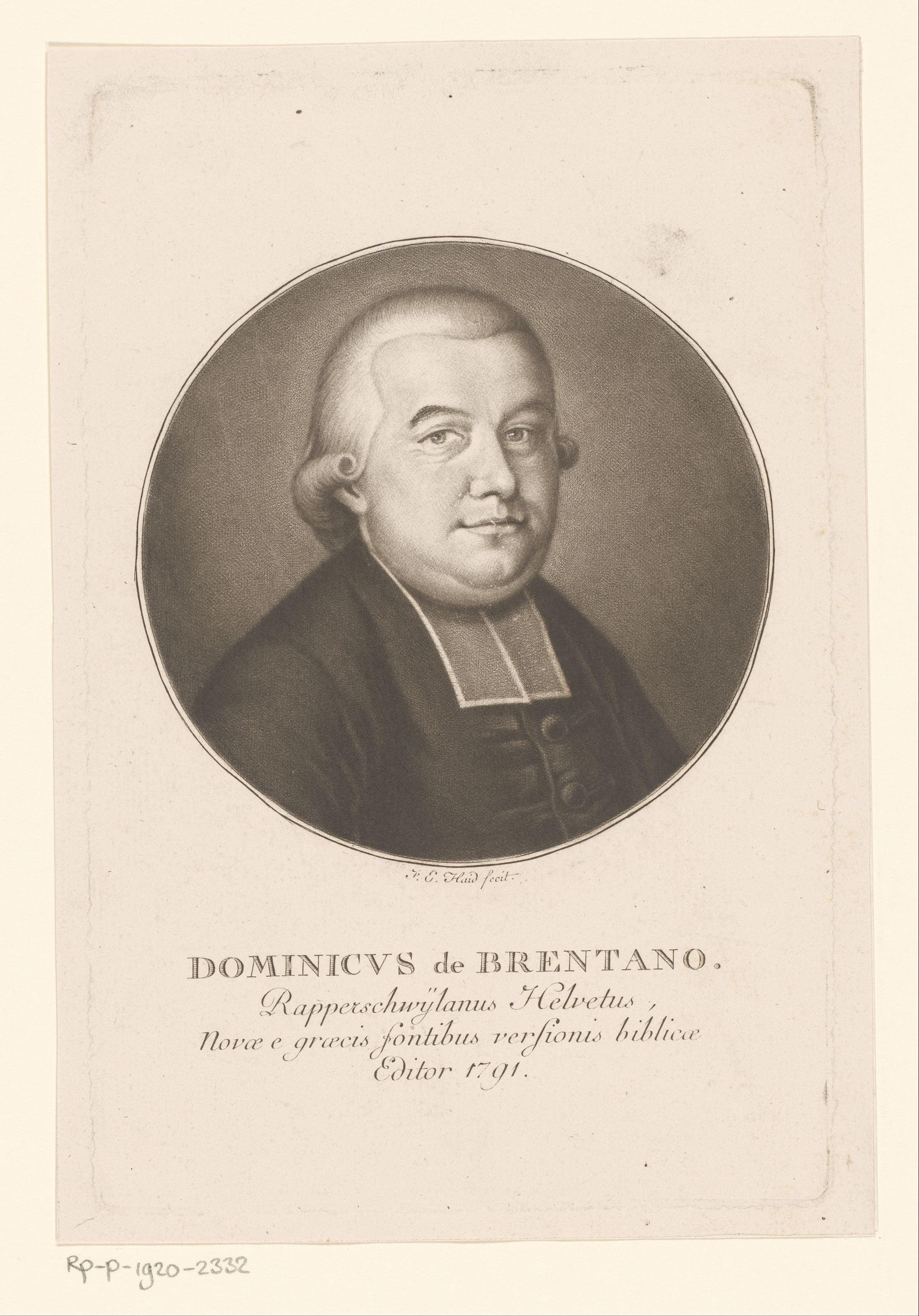 Portret van Dominicus Brentano