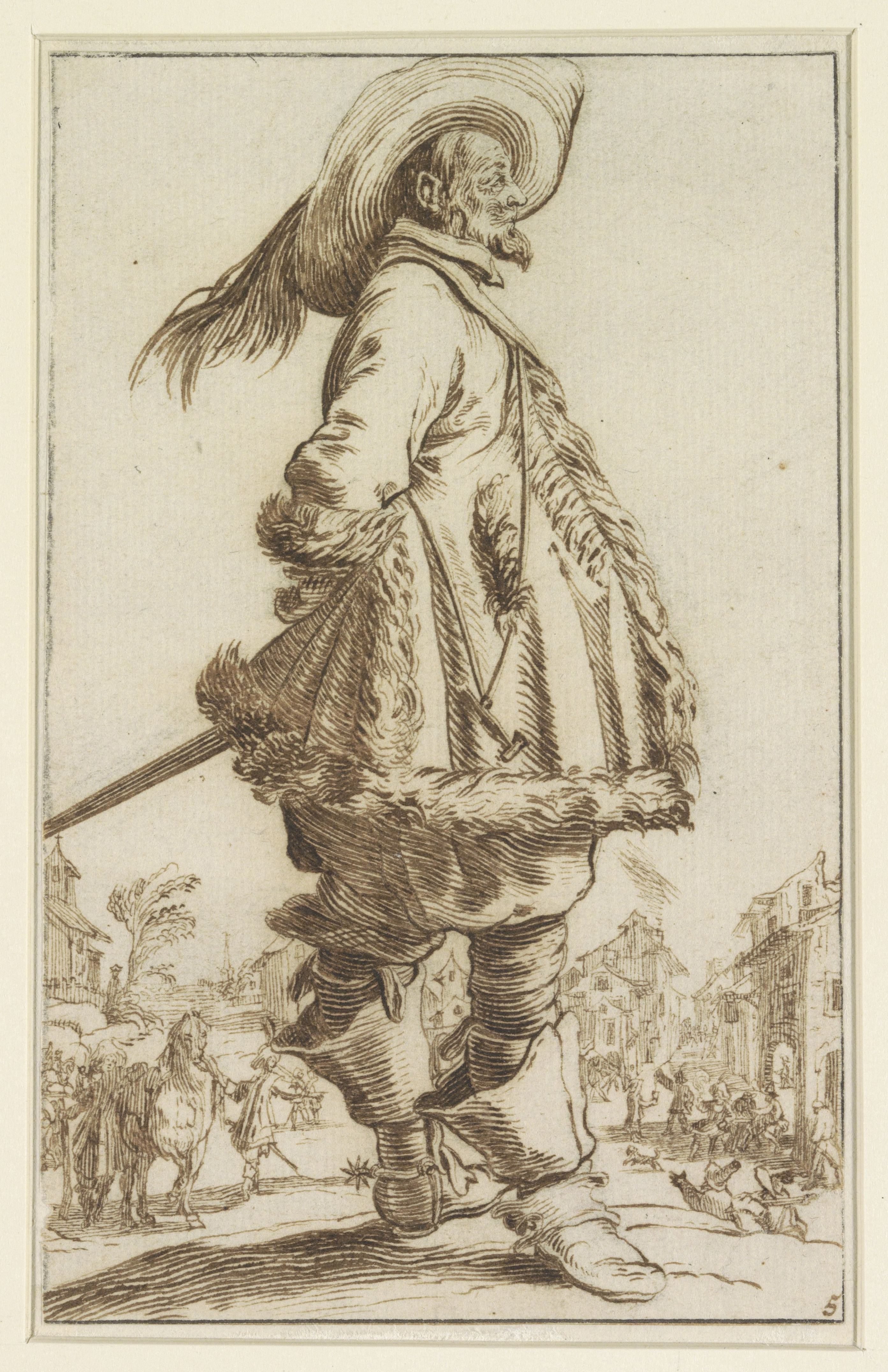 Staande cavalier, naar rechts