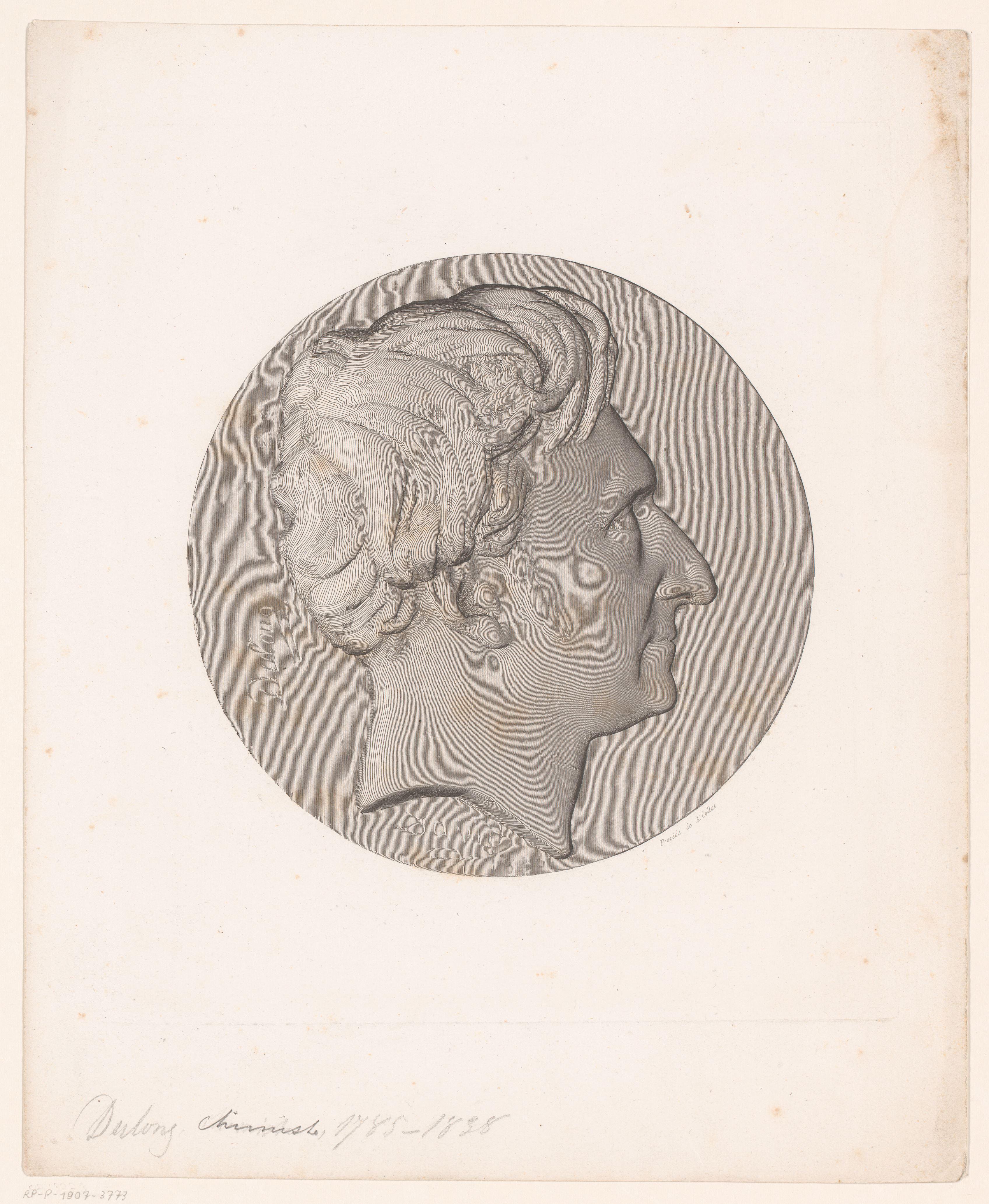 Medaille met portret van Pierre Louis Dulong