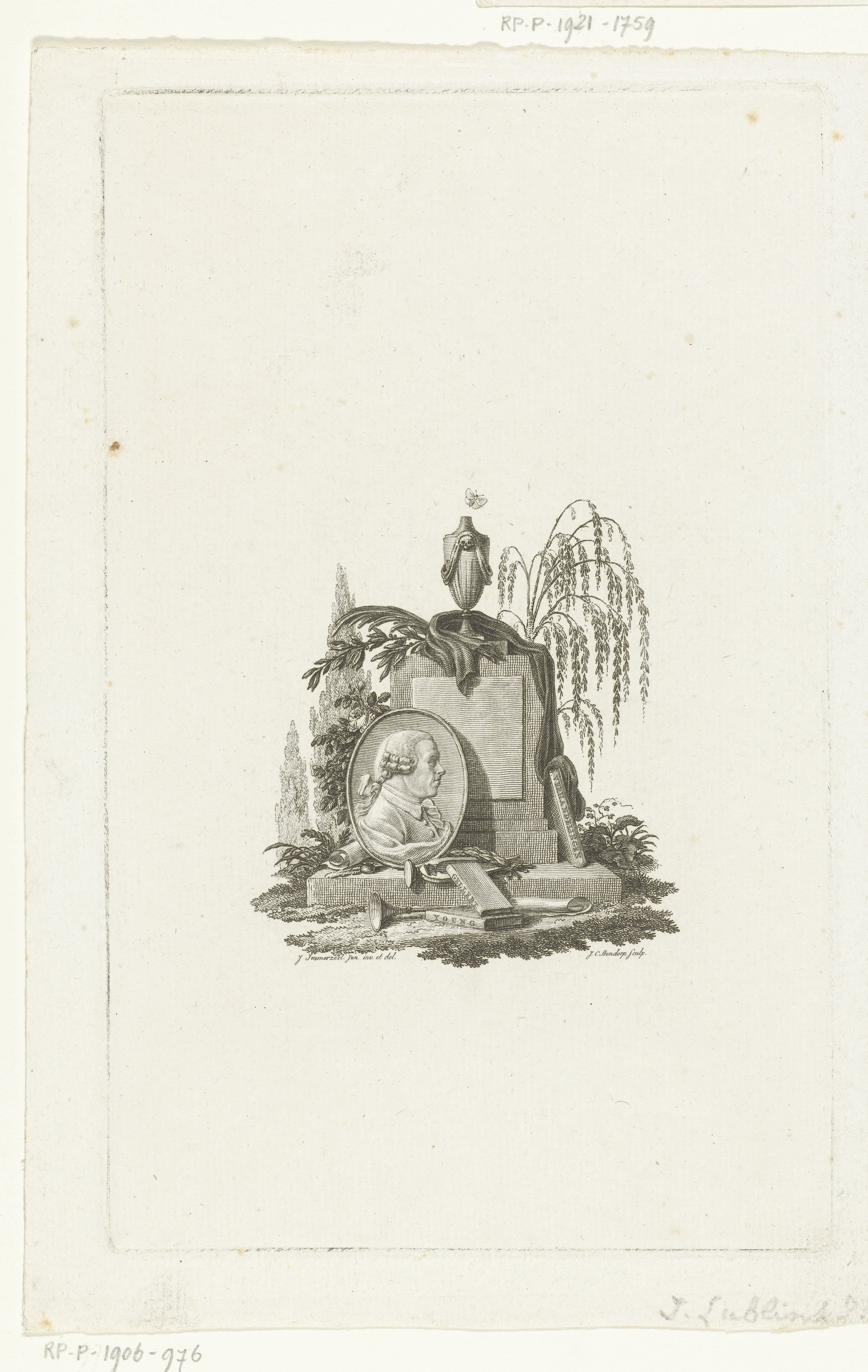 Graftombe met portret van Johannes Lublink de Jonge