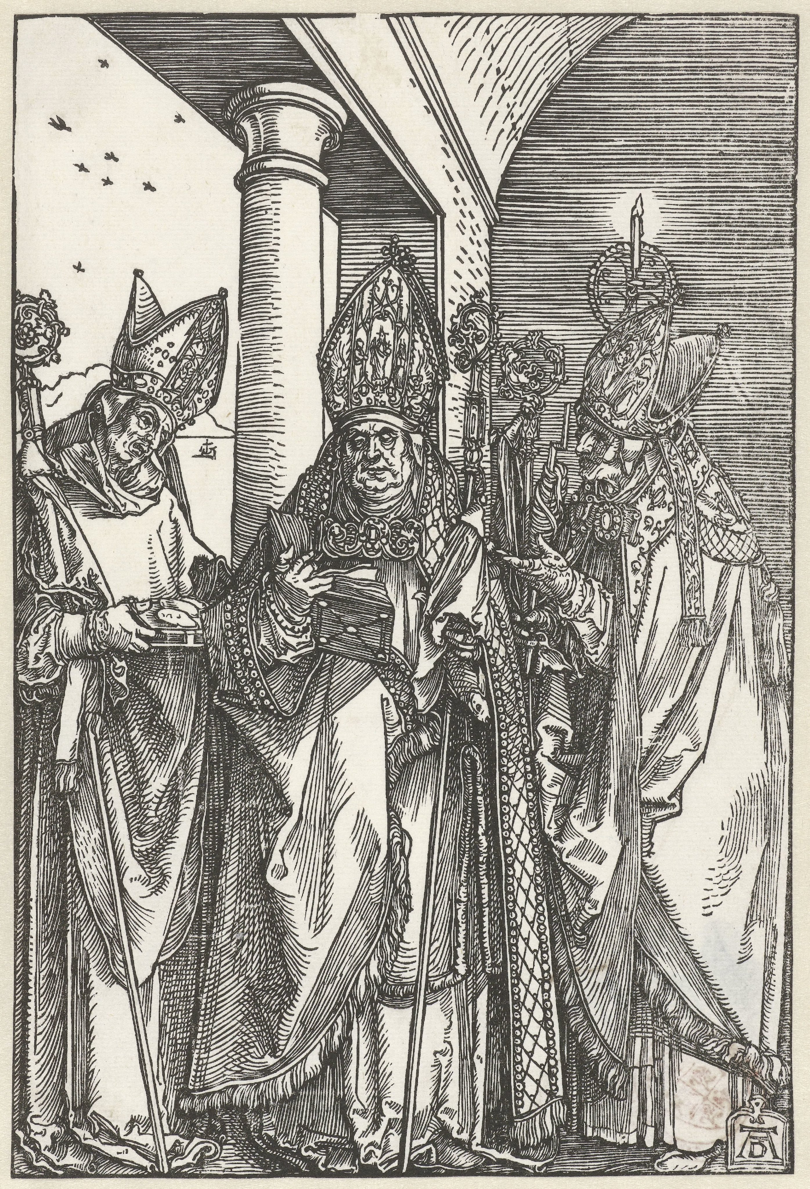 De Heilige Nicolaas, Ulrich van Augsburg en Erasmus