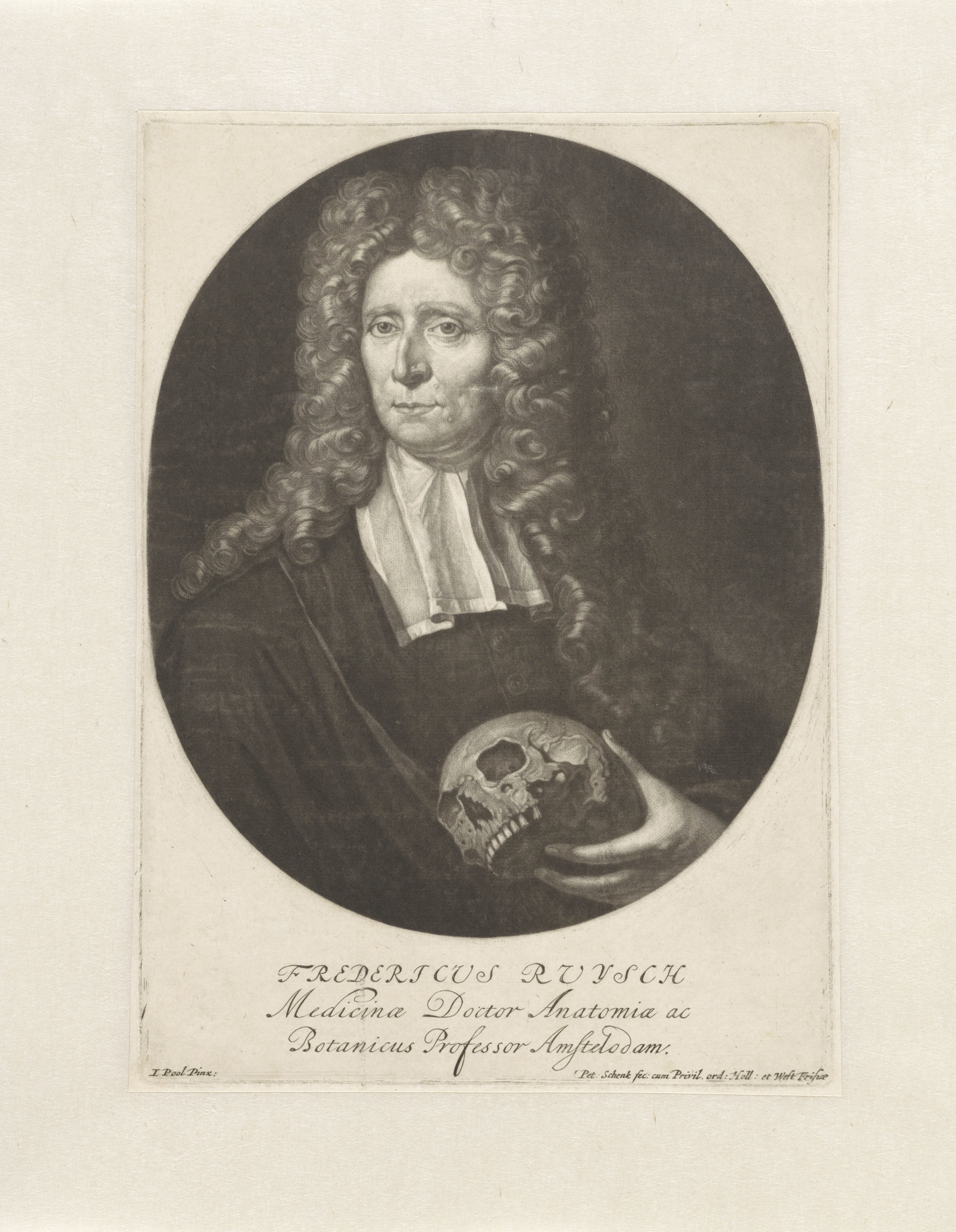 Portret van de arts en botanicus Frederick Ruysch