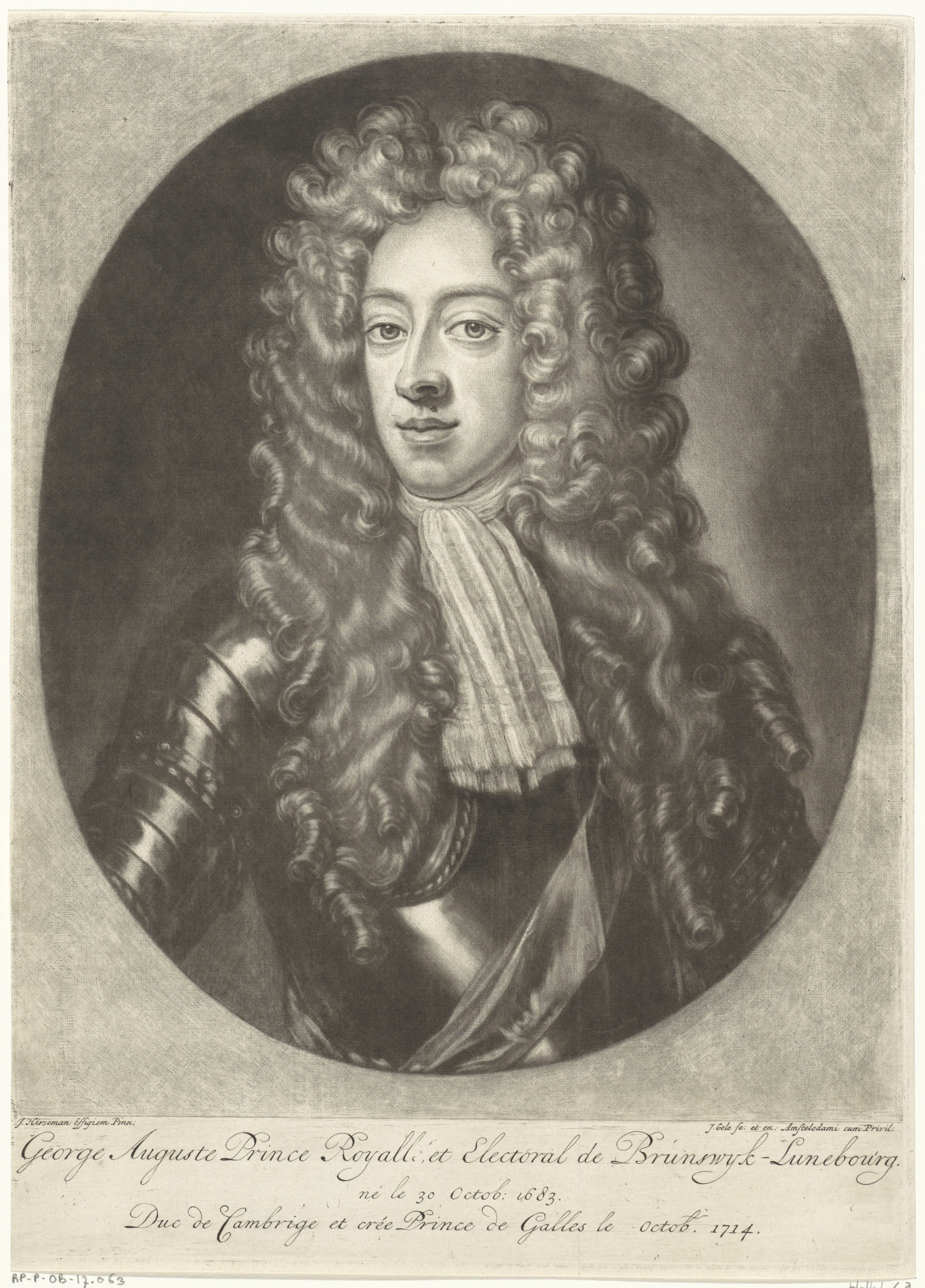 Portret van George II Augustus van Groot-Brittannië