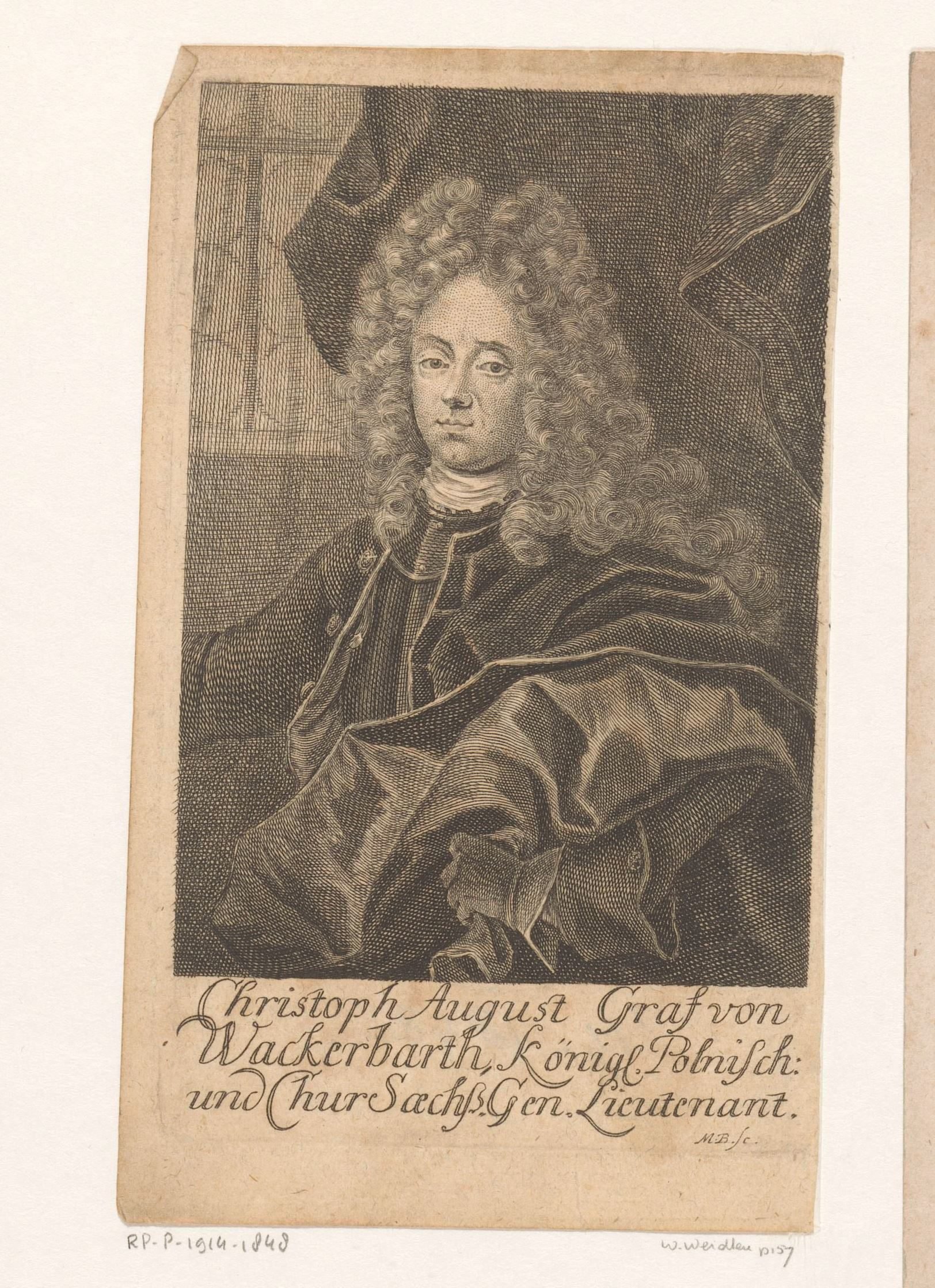 Portret van August Christoph von Wackerbarth