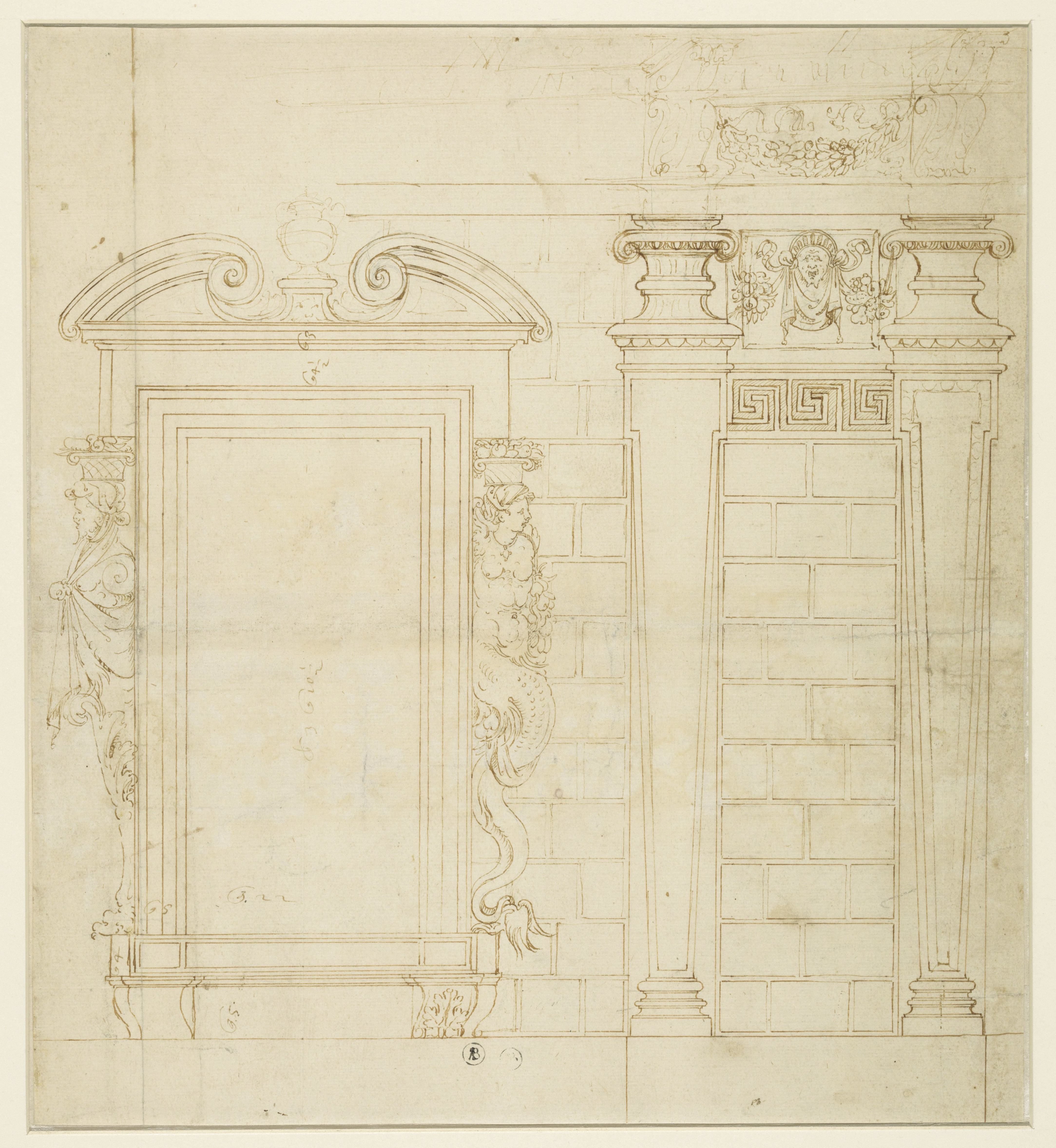 Ontwerp voor muur- en raamverdeling van het Palazzo dei Collegio dei Giureconsulti