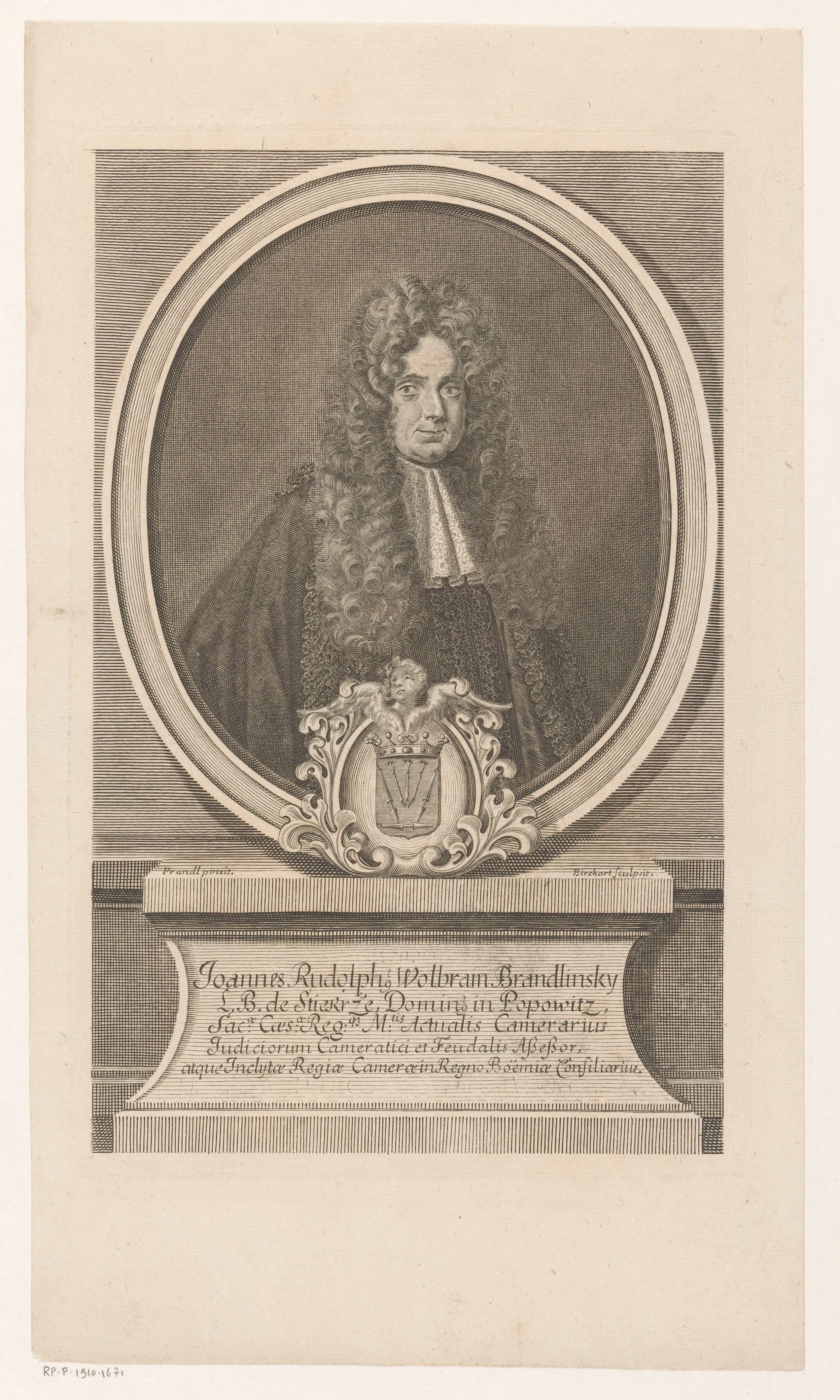 Portret van Johann Rudolph Walram Brandlinsky