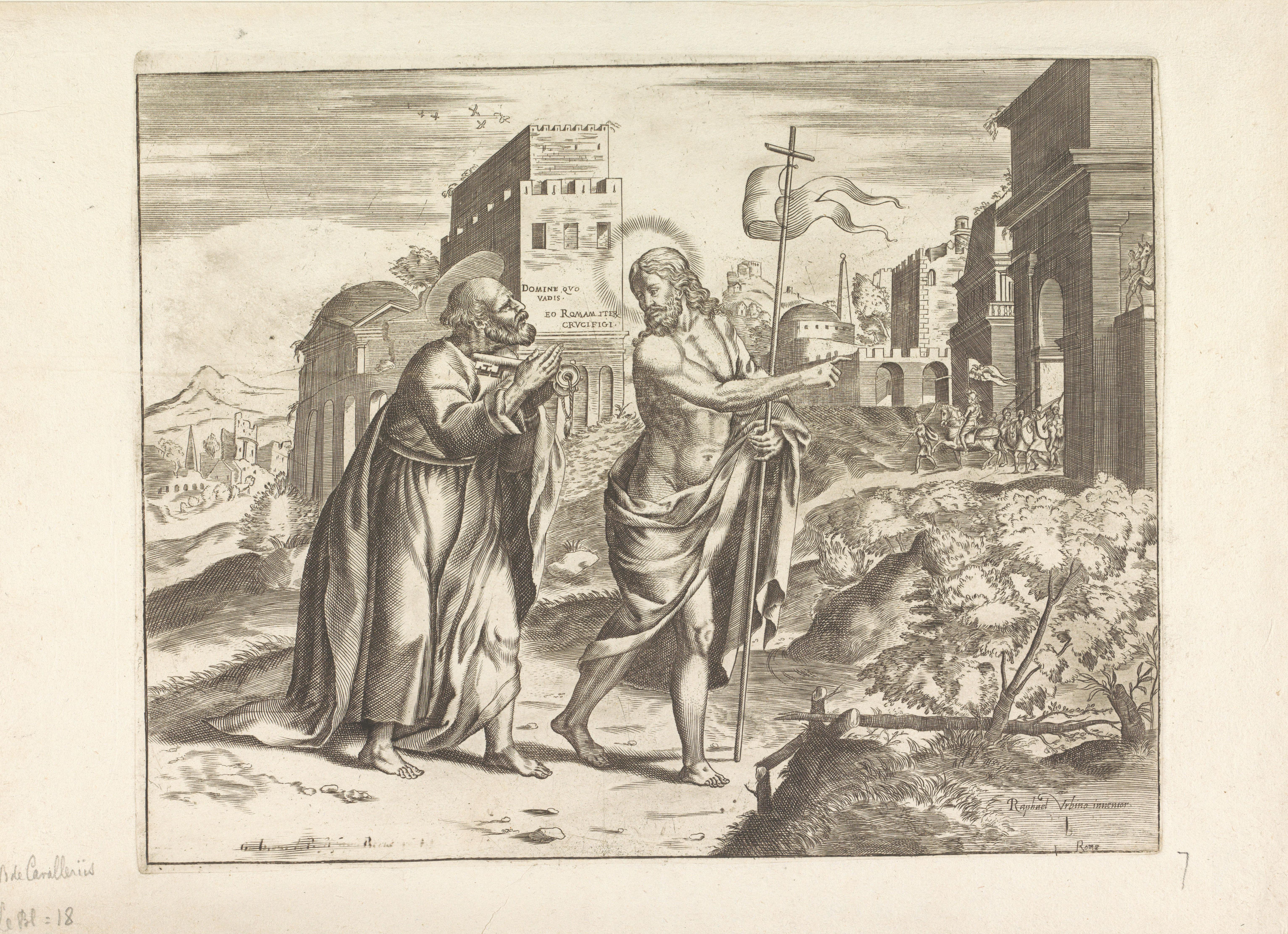 Christus verschijnt aan Petrus bij de poort van Rome