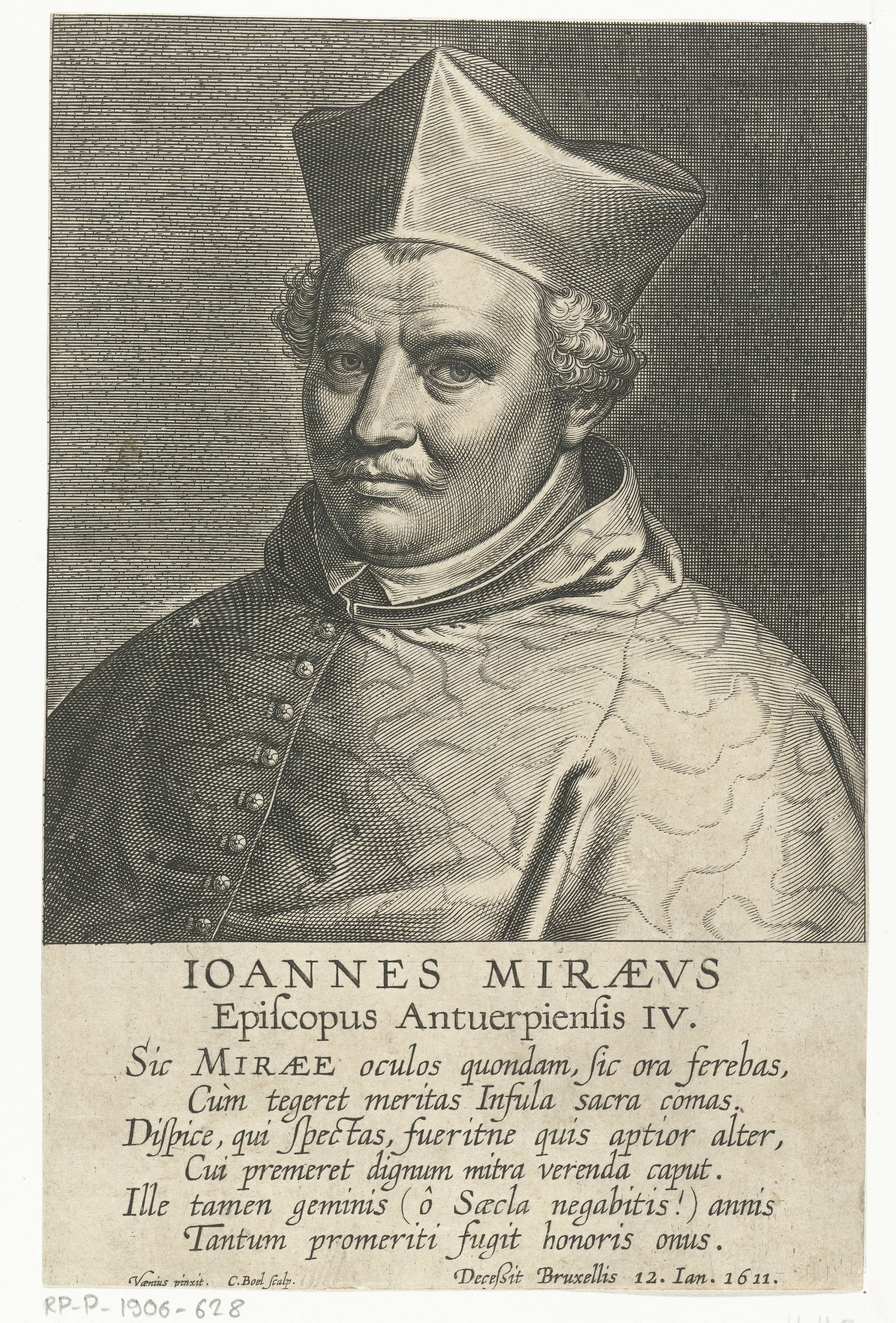 Portret van Johannes Miraeus