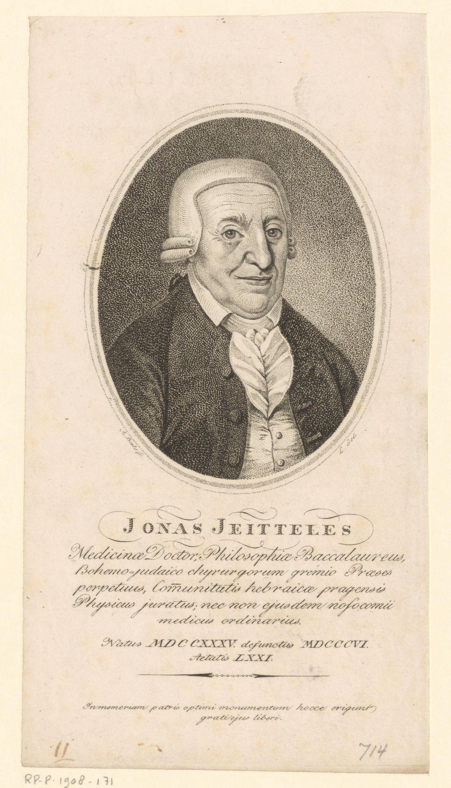 Portret van Jonas Jeitteles