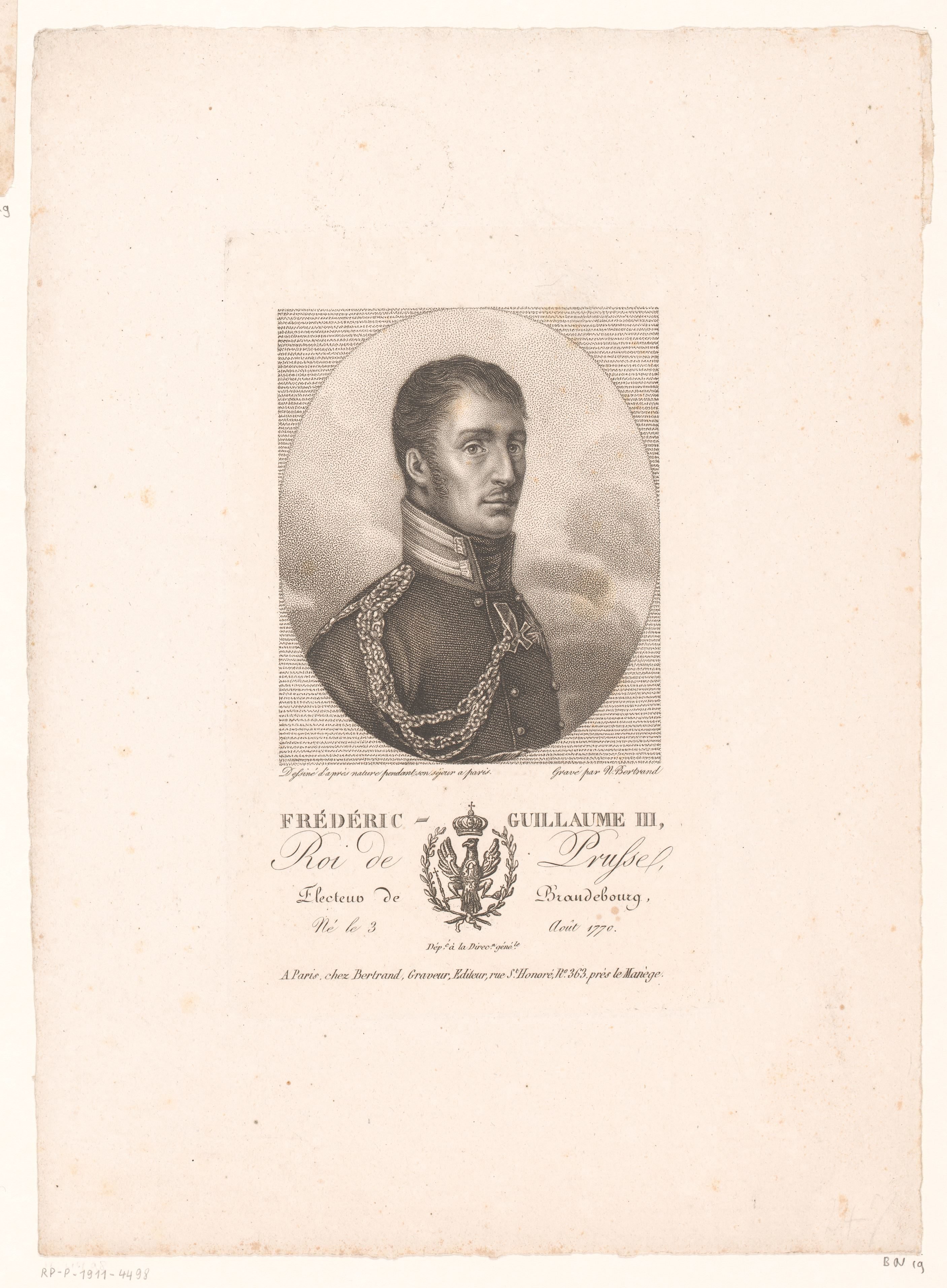 Portret van Frederik Willem III van Pruisen