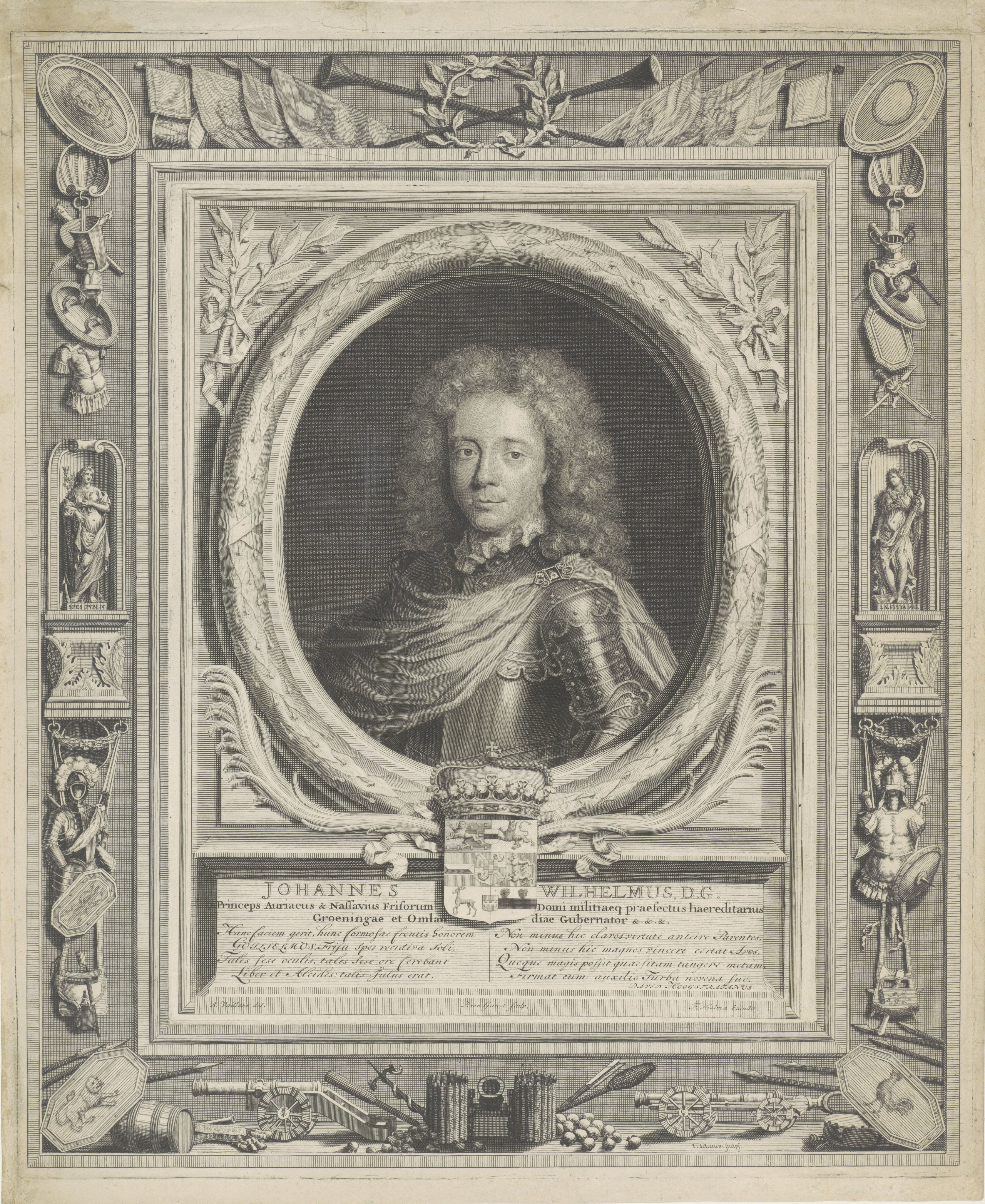 Portret van Johan Willem Friso, prins van Oranje-Nassau
