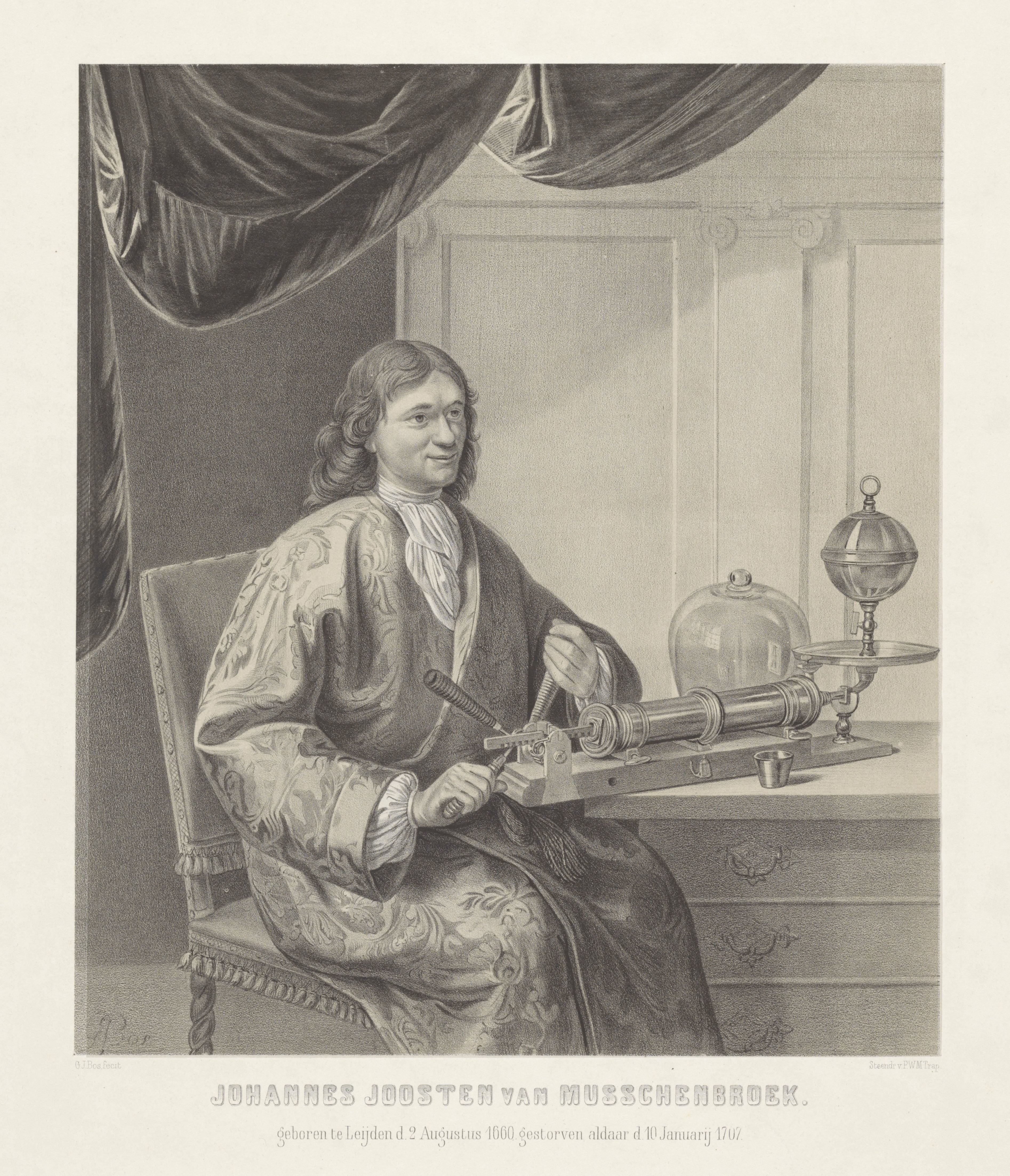Portret van Johannes Joosten van Musschenbroek