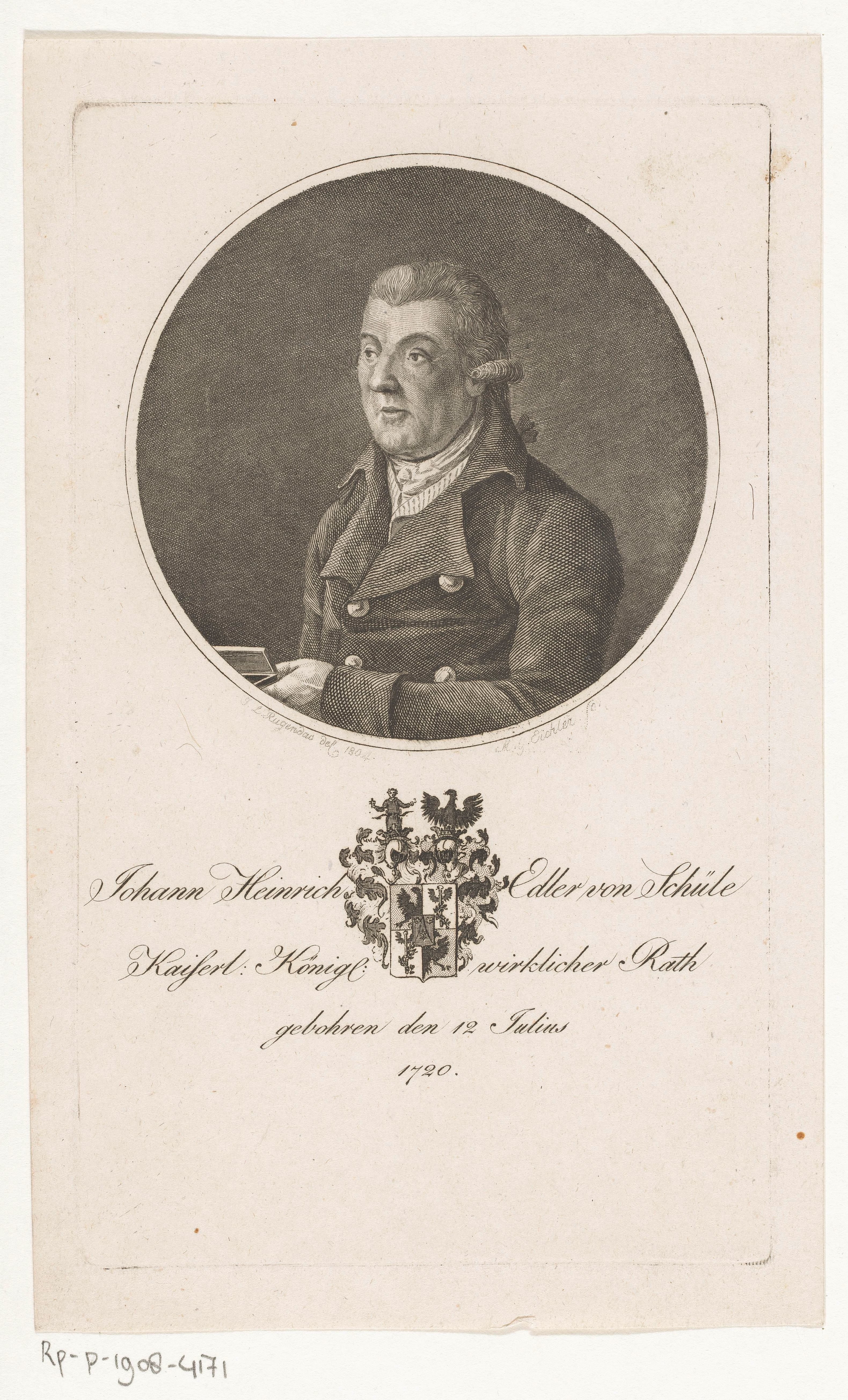 Portret van Johann Heinrich Schüle