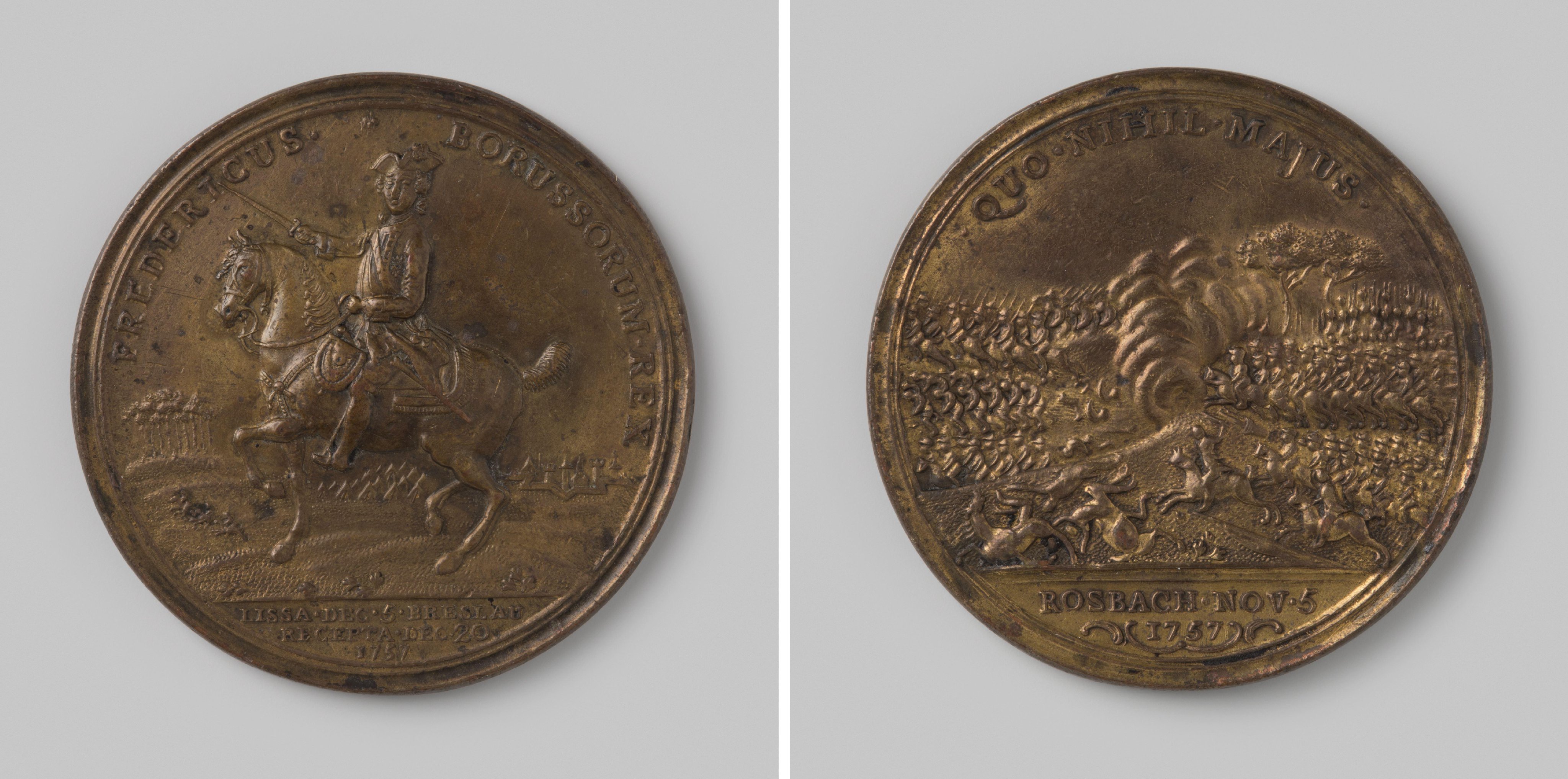 Overwinning van Frederik van Pruissen in de slag van Rosbach en Lissa 1757