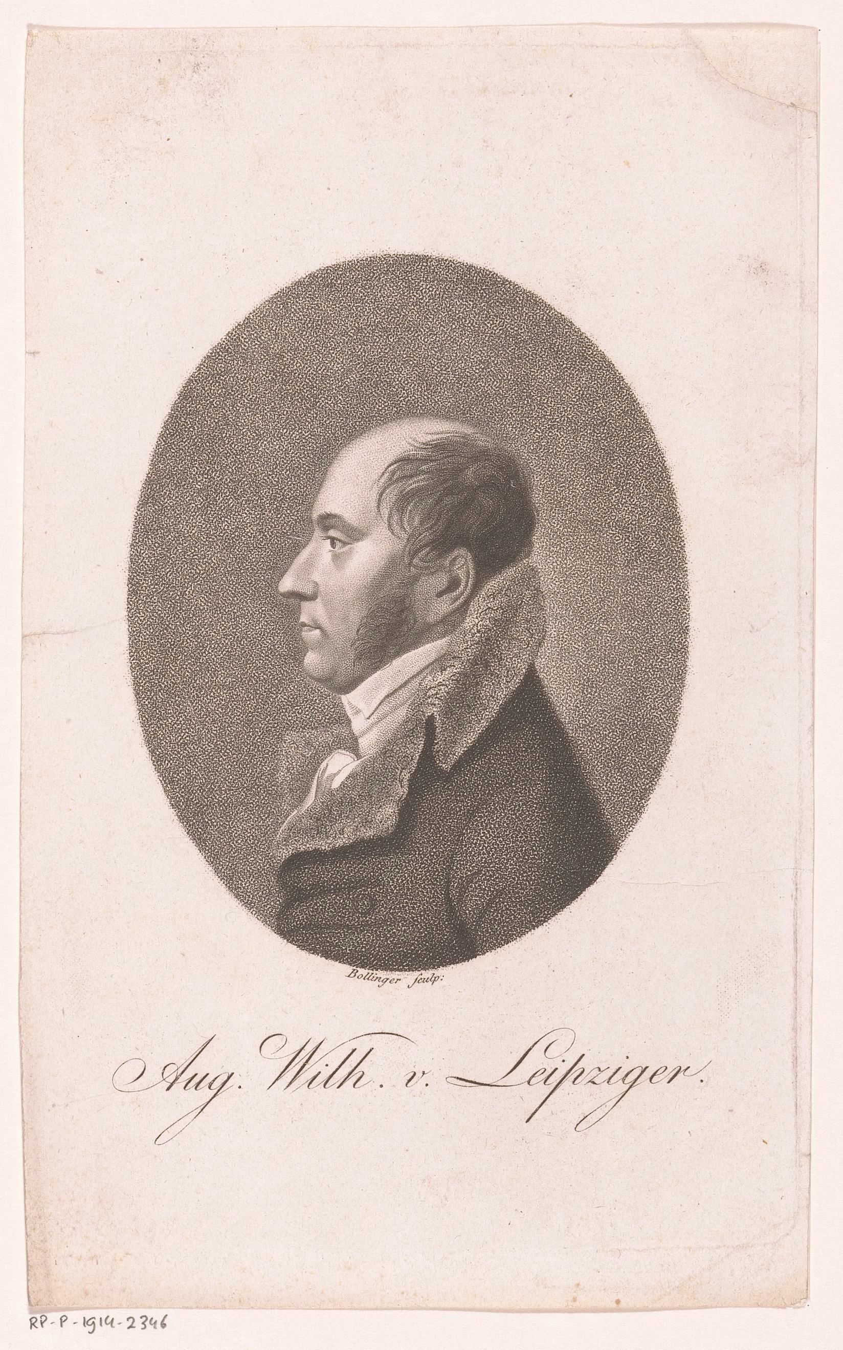 Portret van August Wilhelm von Leipziger