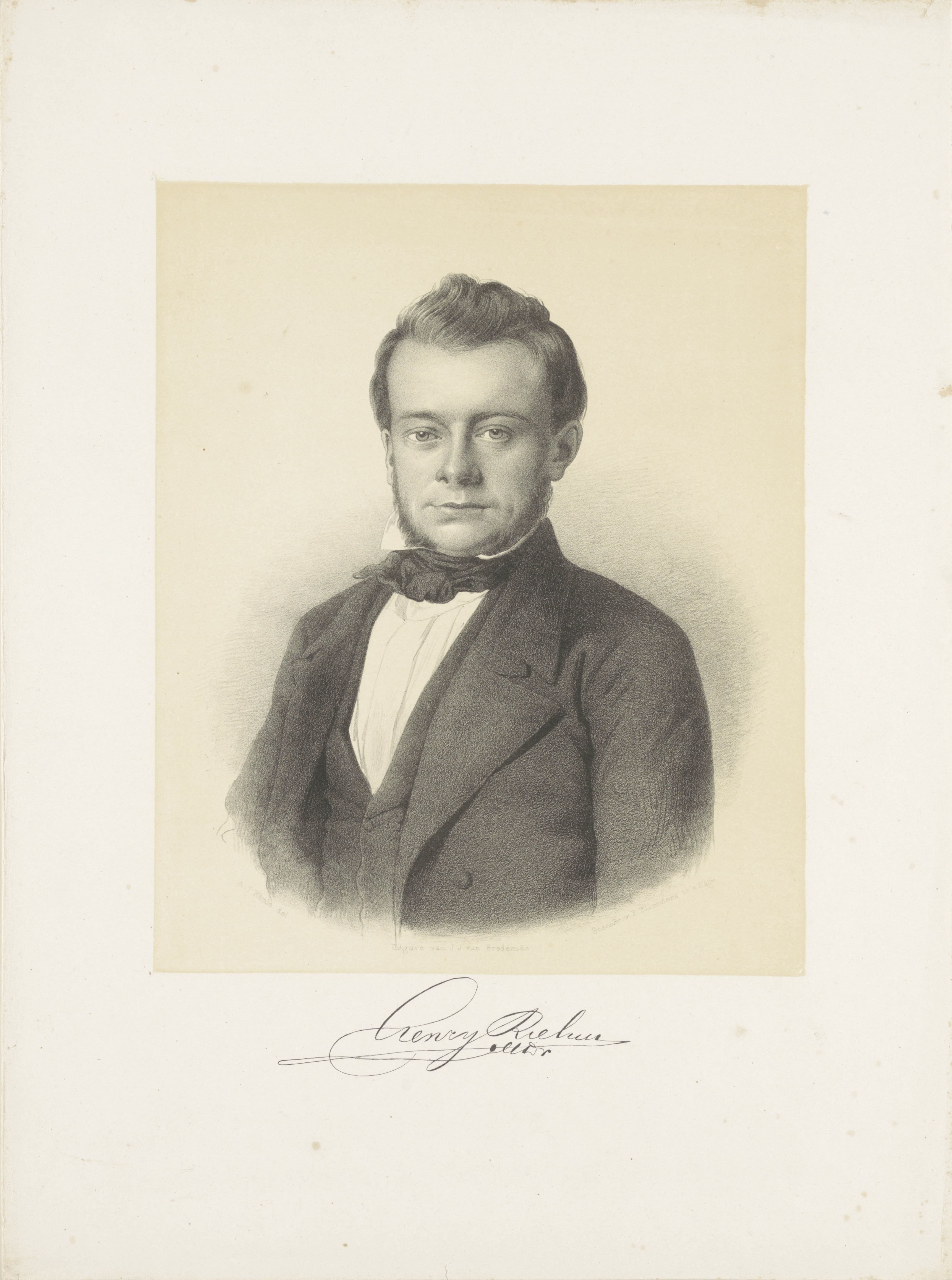 Portret van Christian Heinrich Riehm