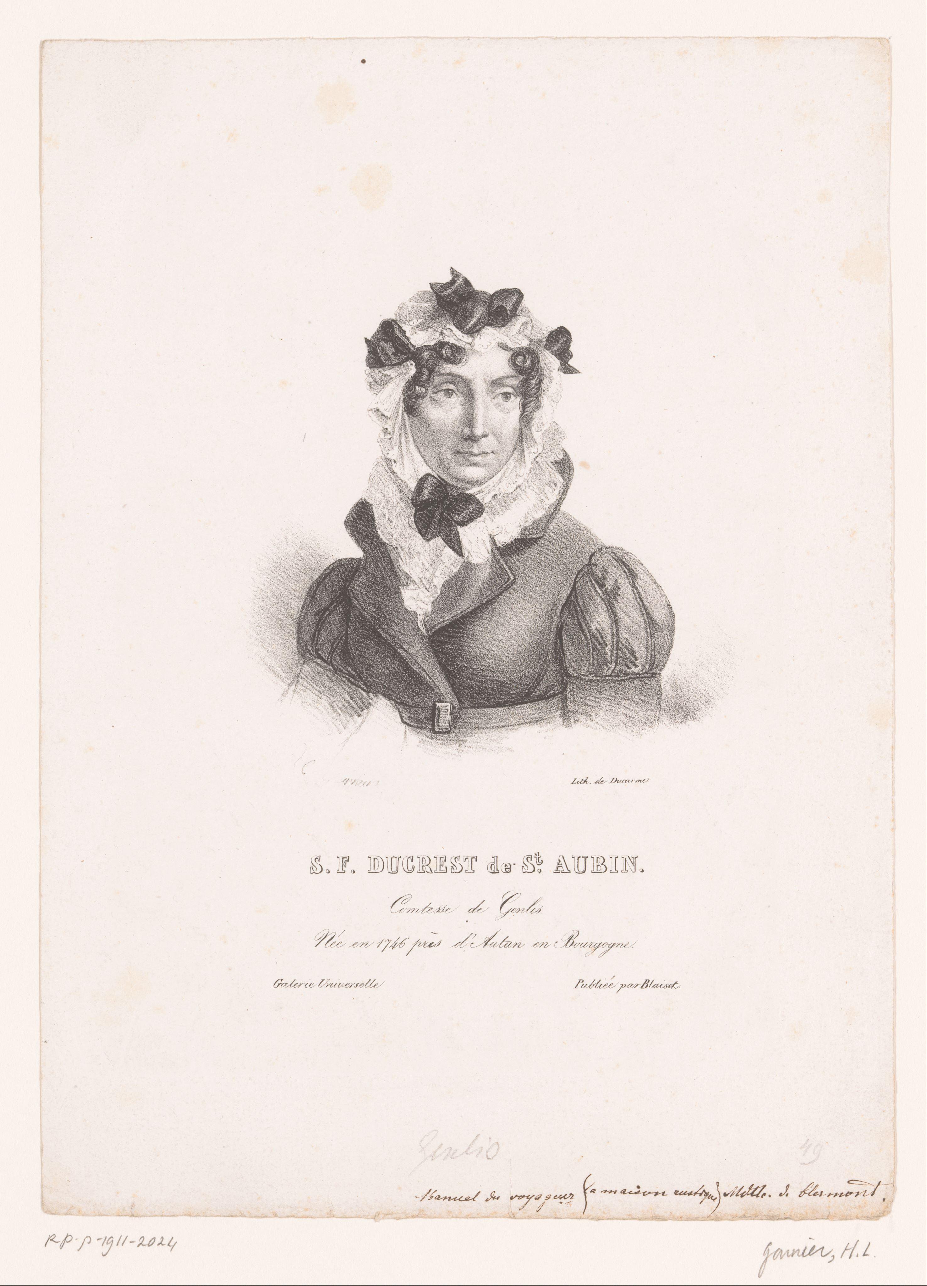 Portret van Félicité de Genlis