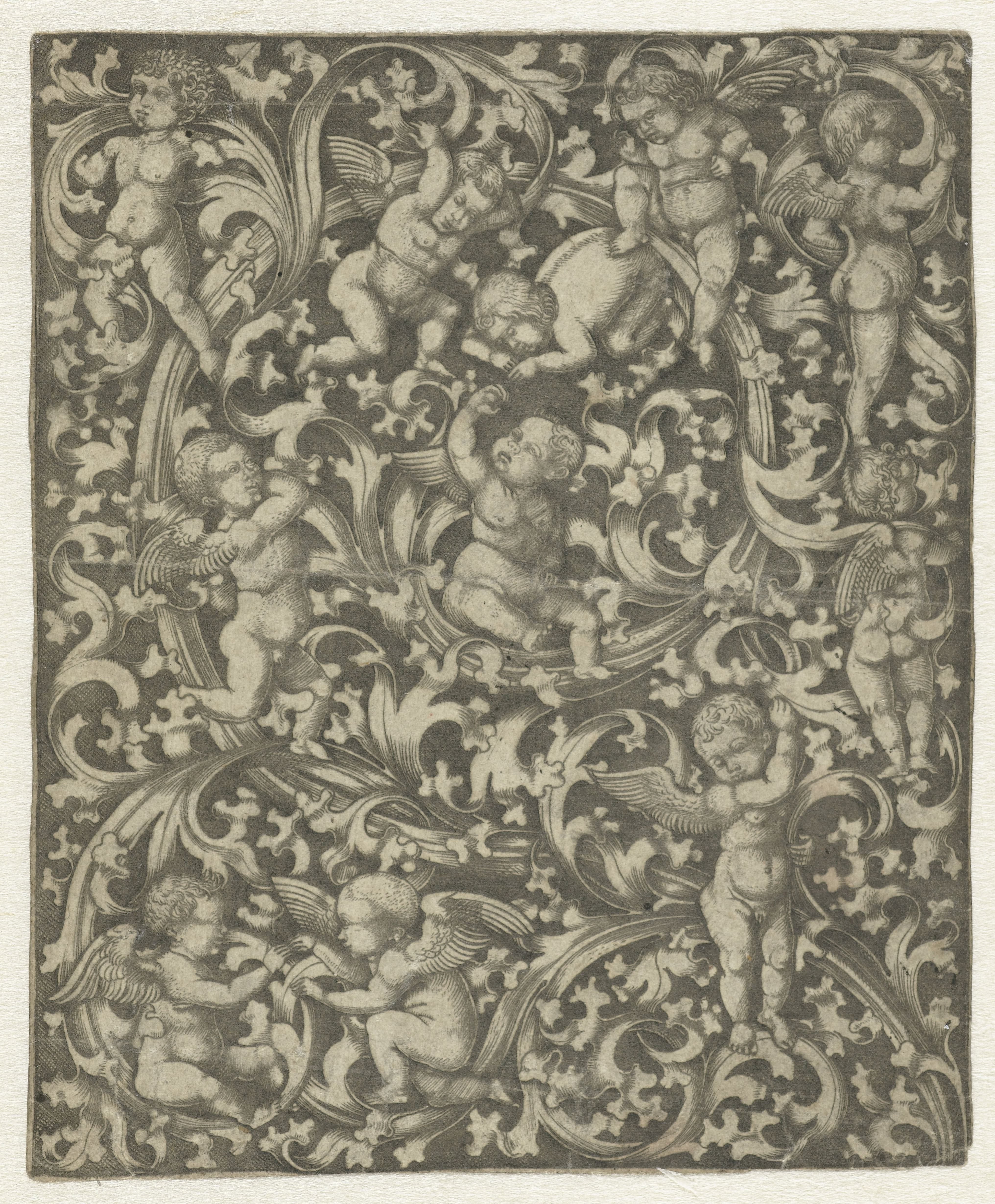 Ornament met putti