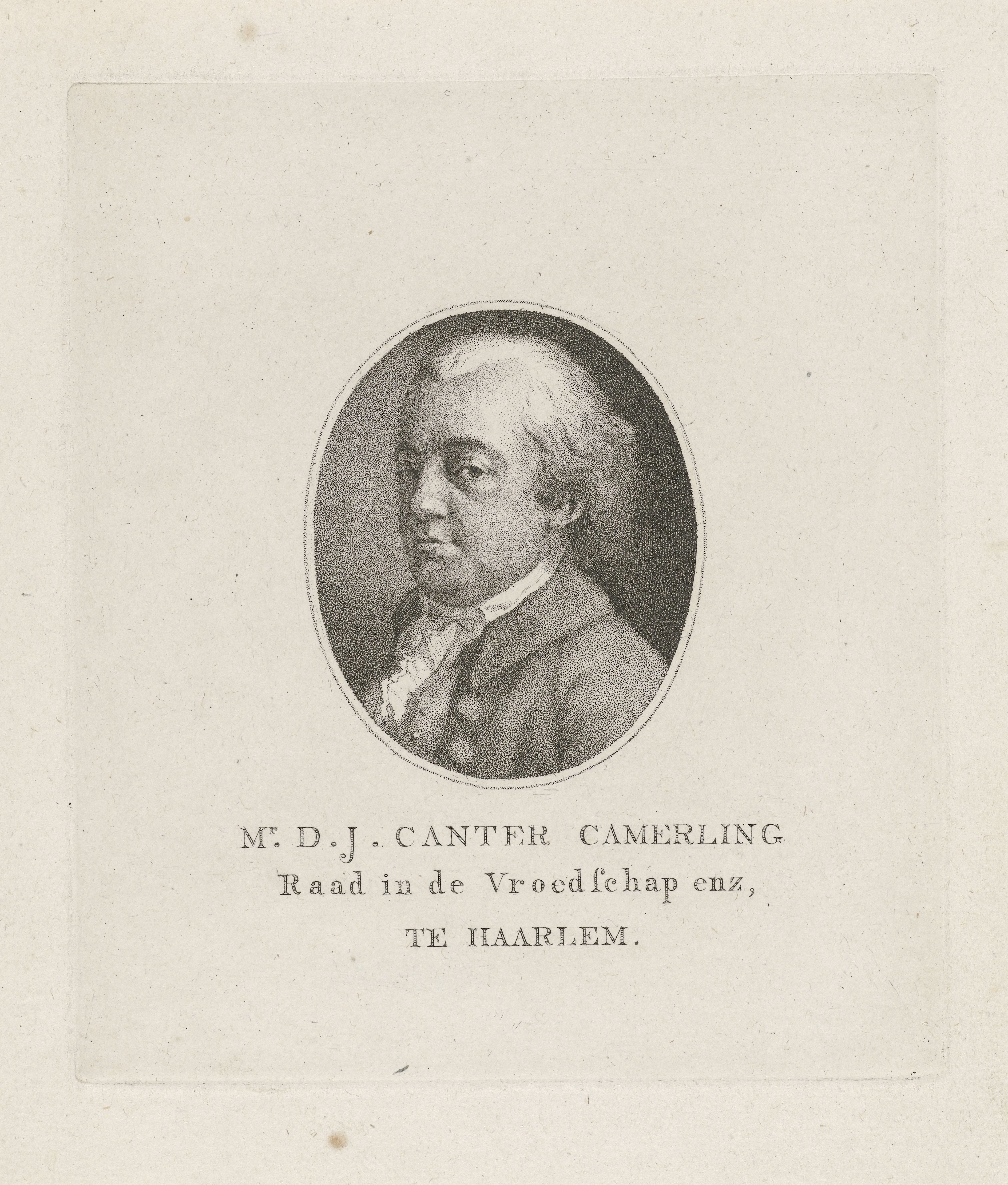 Portret van Daniël Jacobus Canter Camerling