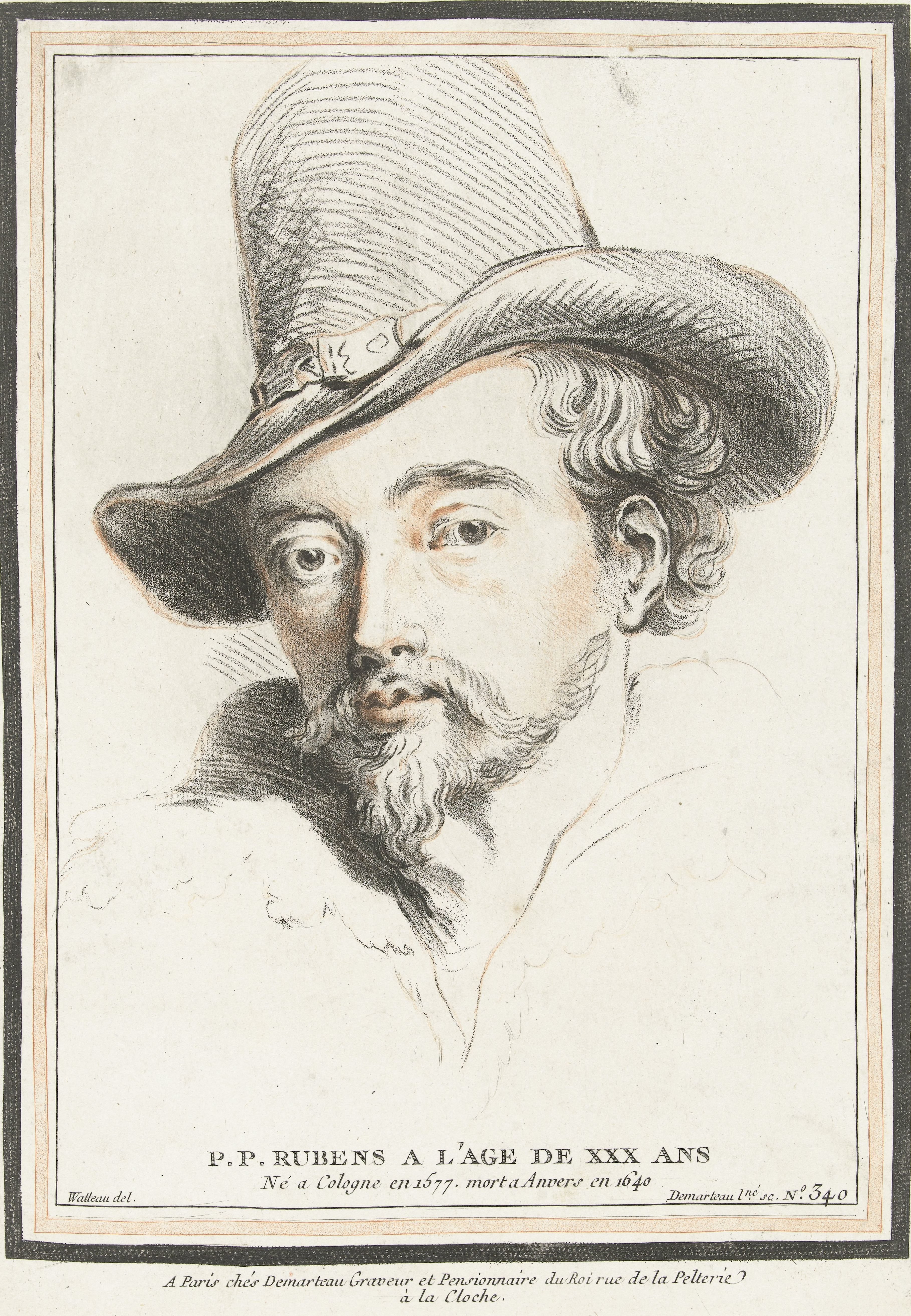 Portret van Peter Paul Rubens op 30-jarige leeftijd