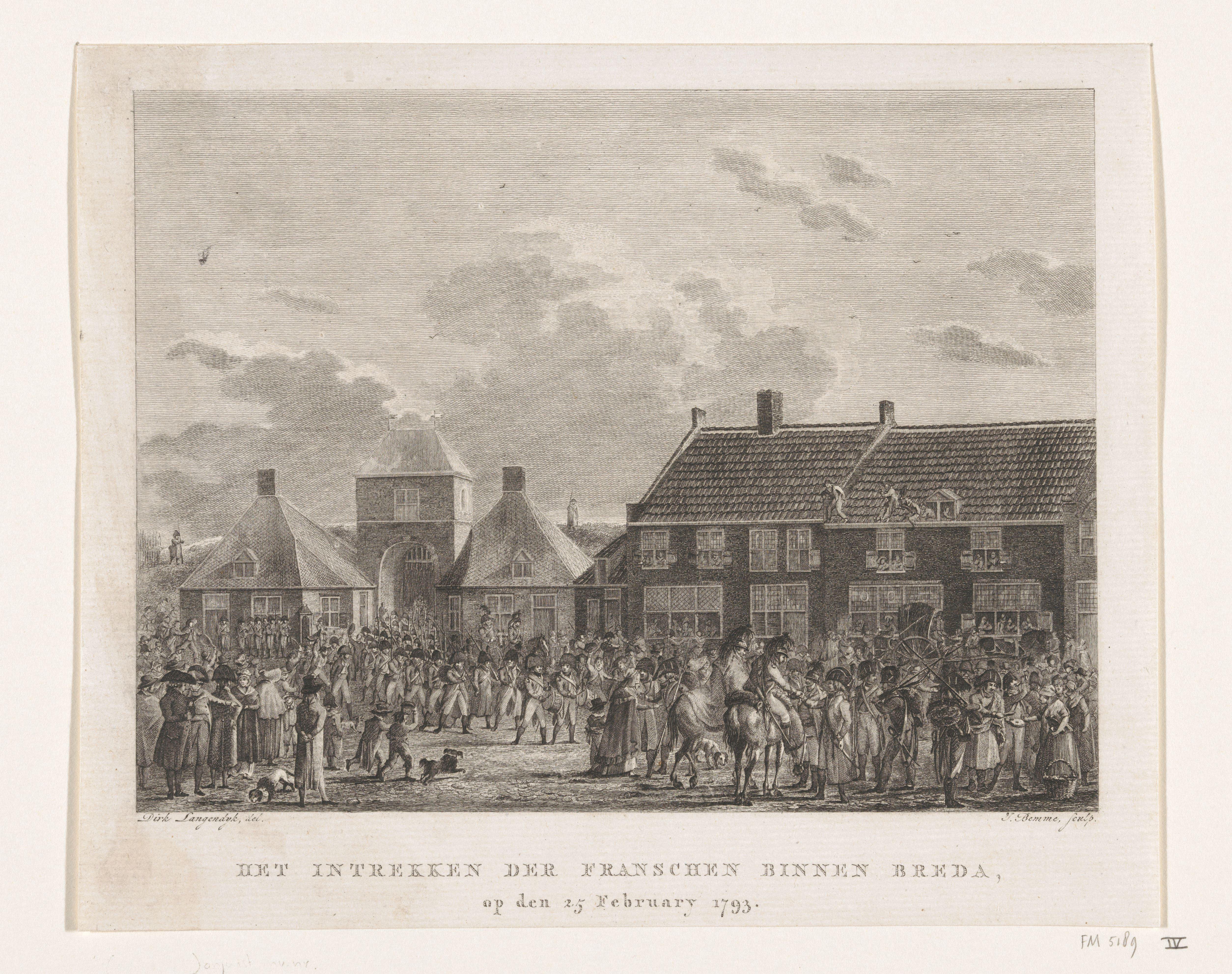 Franse troepen trekken Breda binnen, 1793