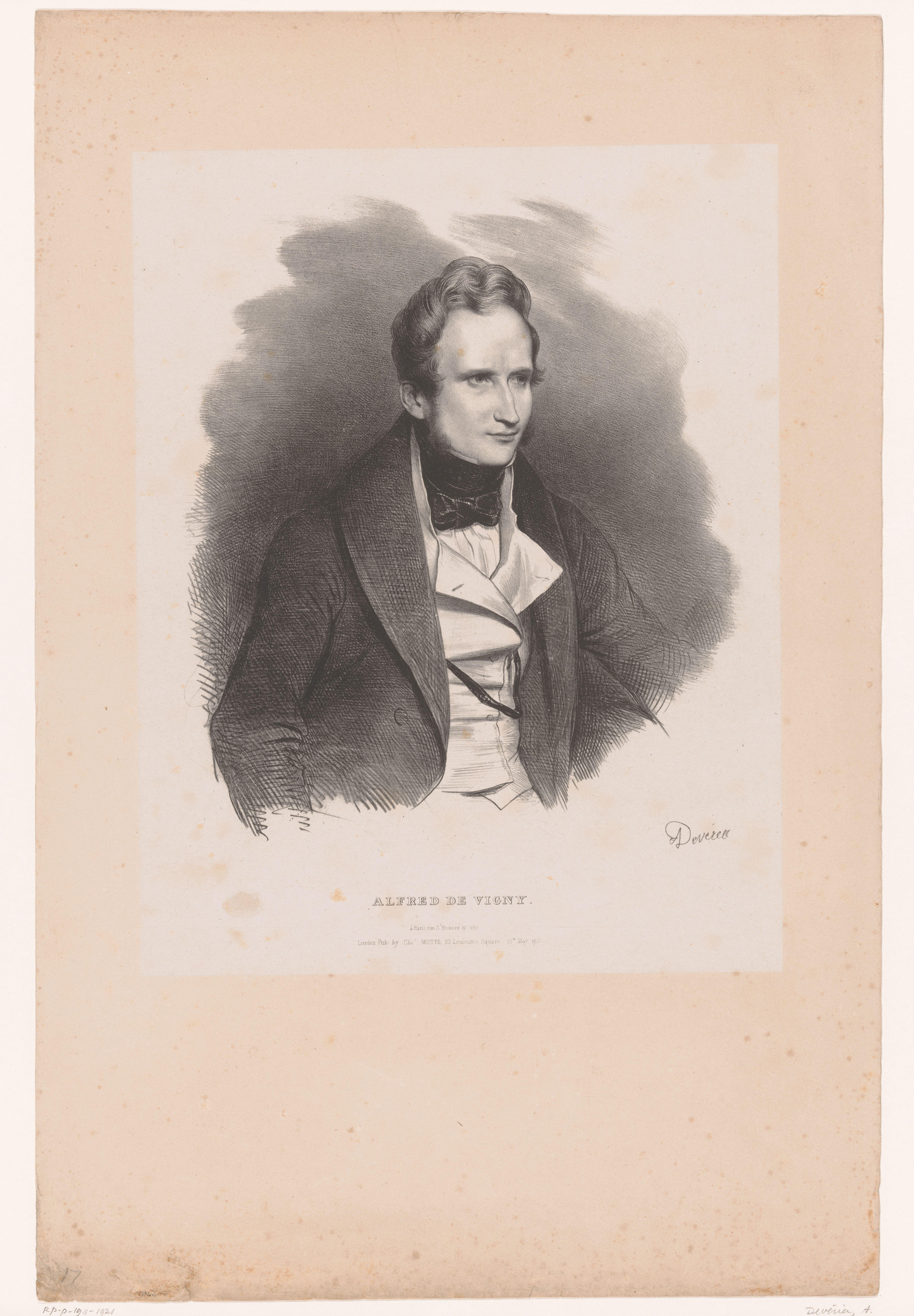 Portret van Alfred de Vigny