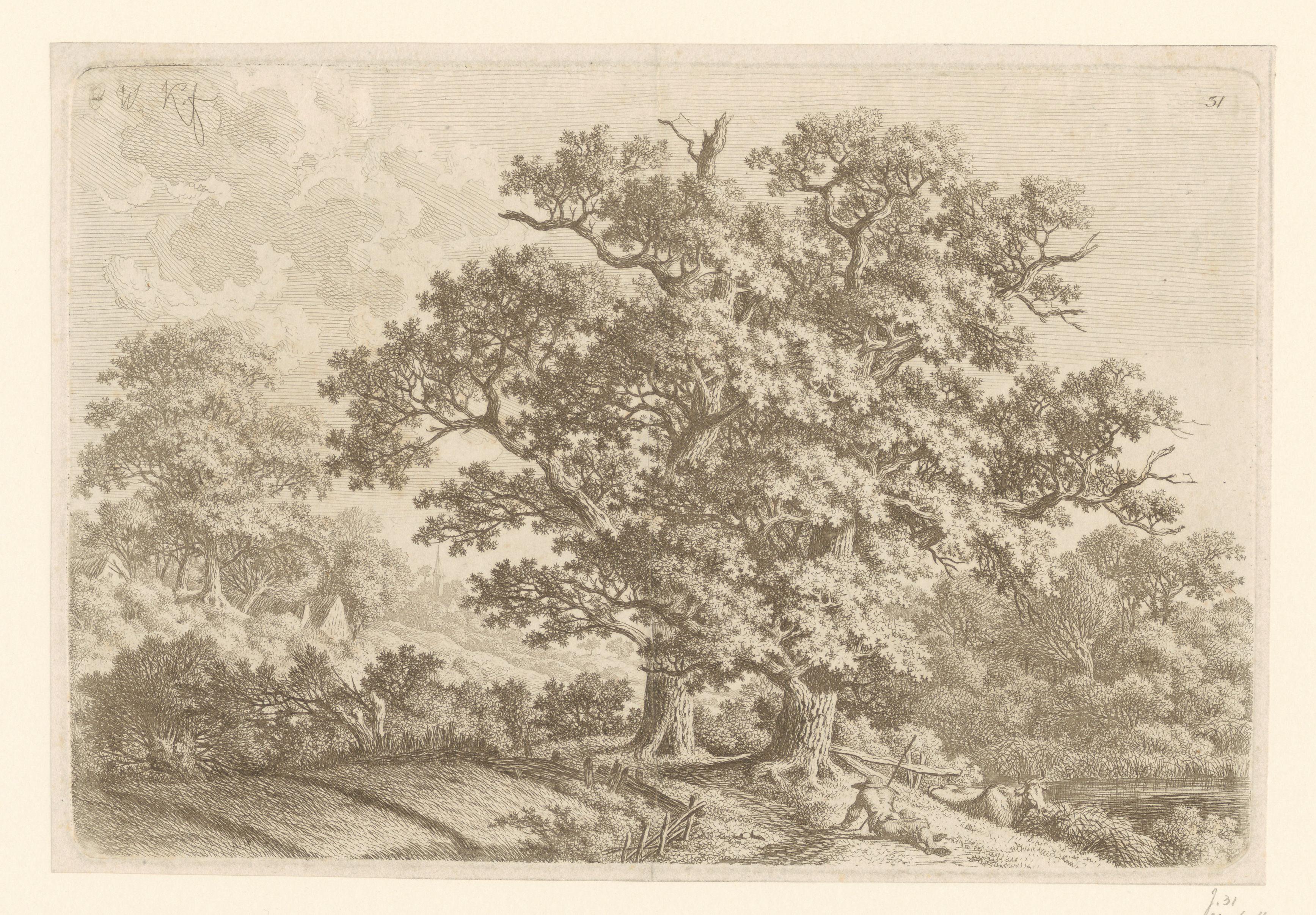 Landschap met rustende herder