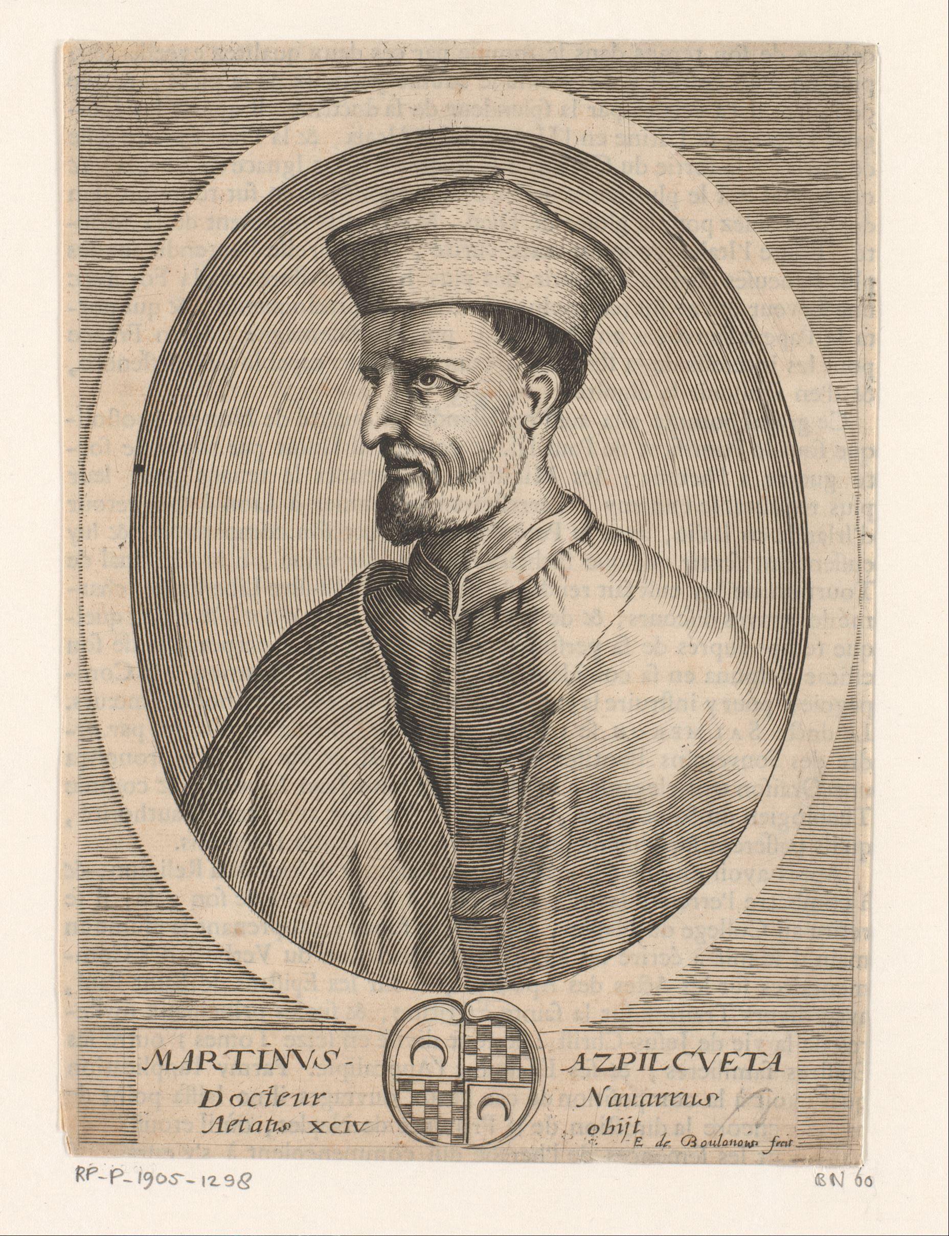 Portret van Martinus Ab Azpilcueta