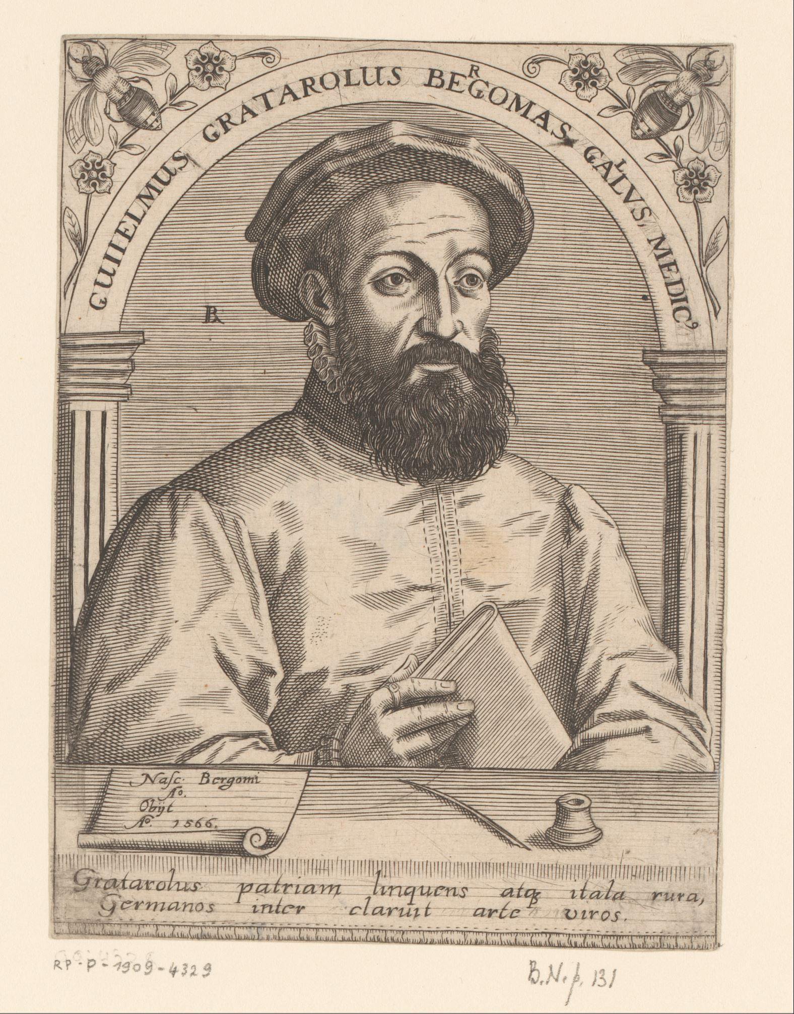 Portret van Guglielmo Gratarolo