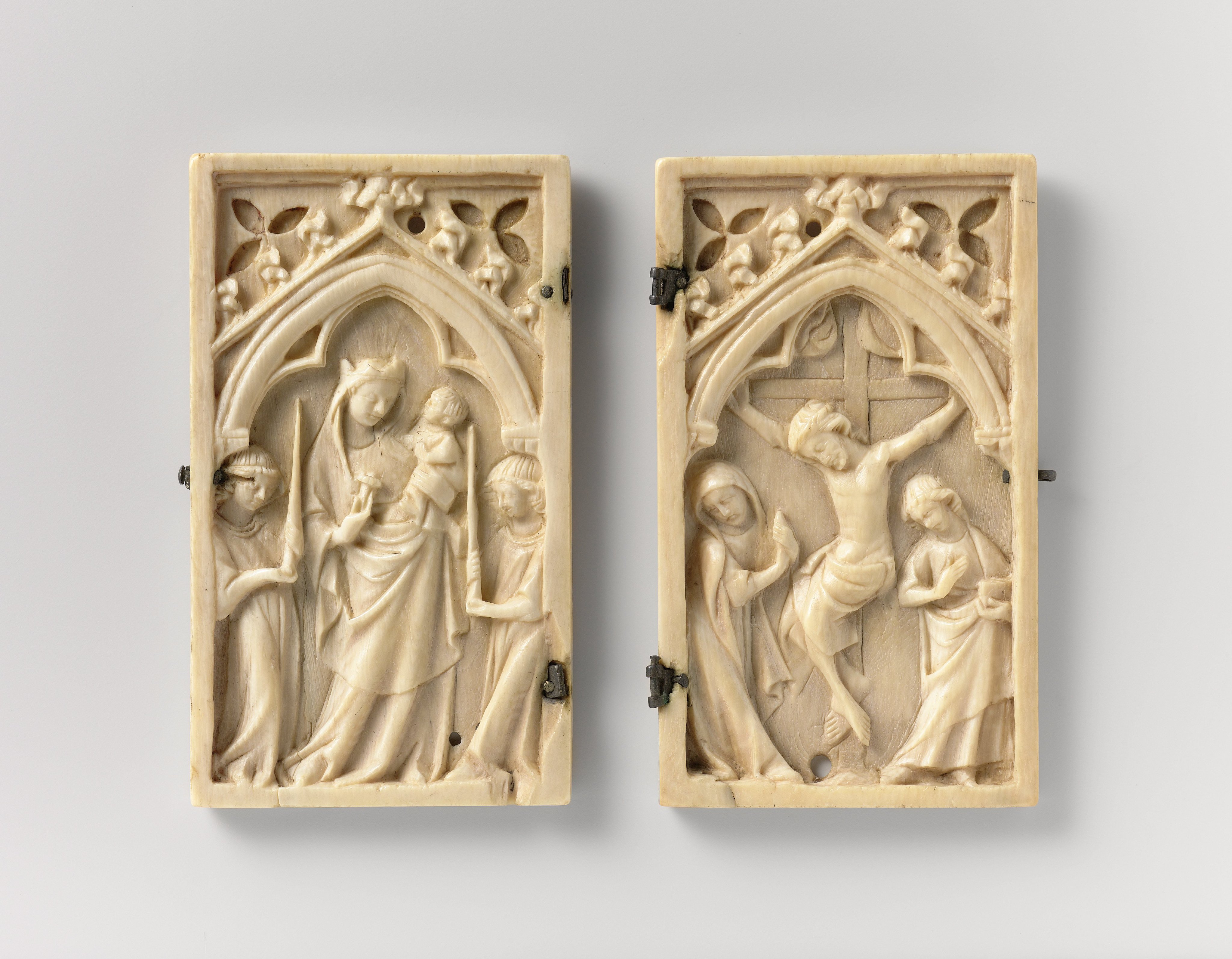 Diptych with the Virgin a nd Child and the Crucifixion