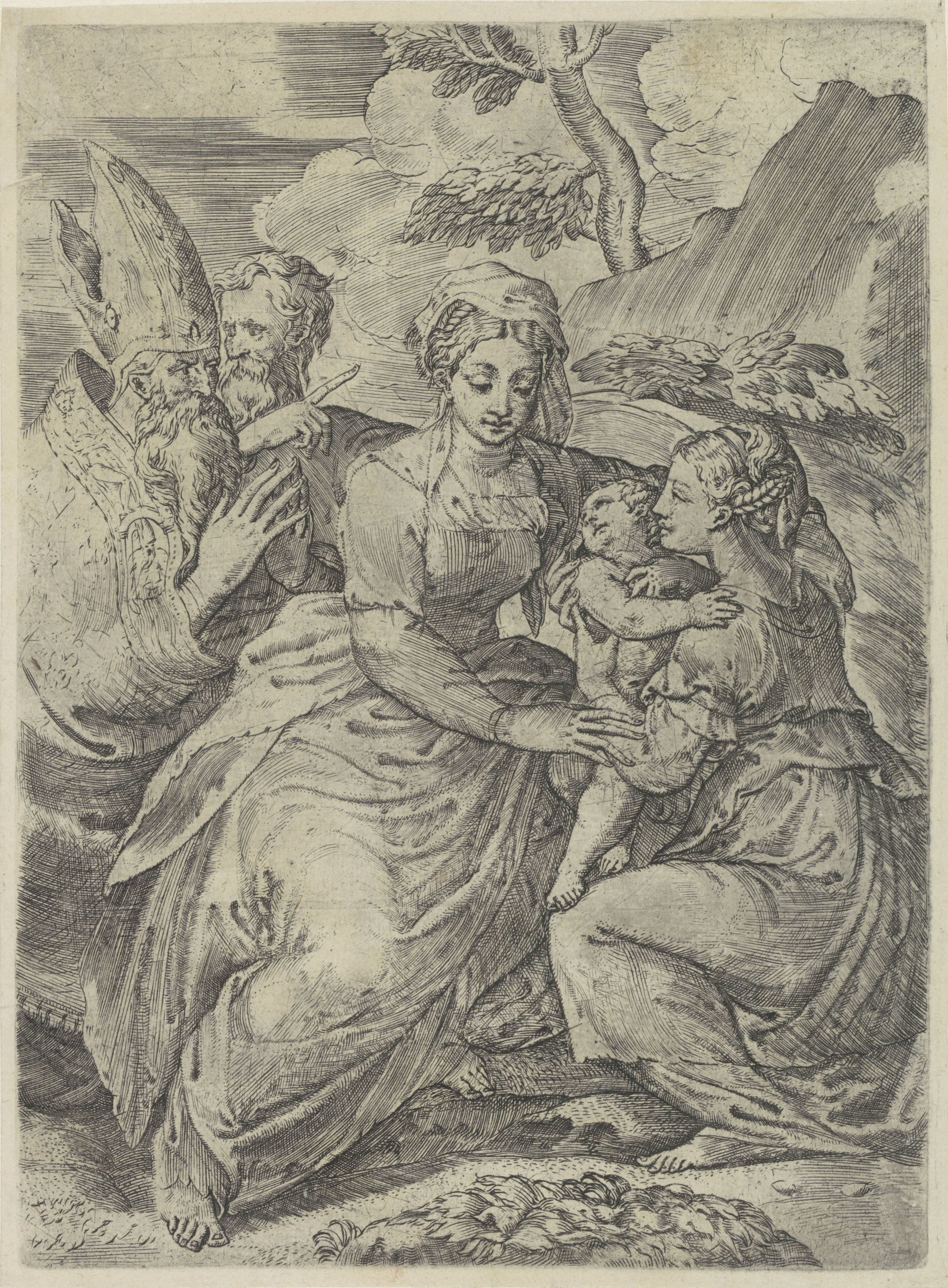 Madonna met kind en heiligen