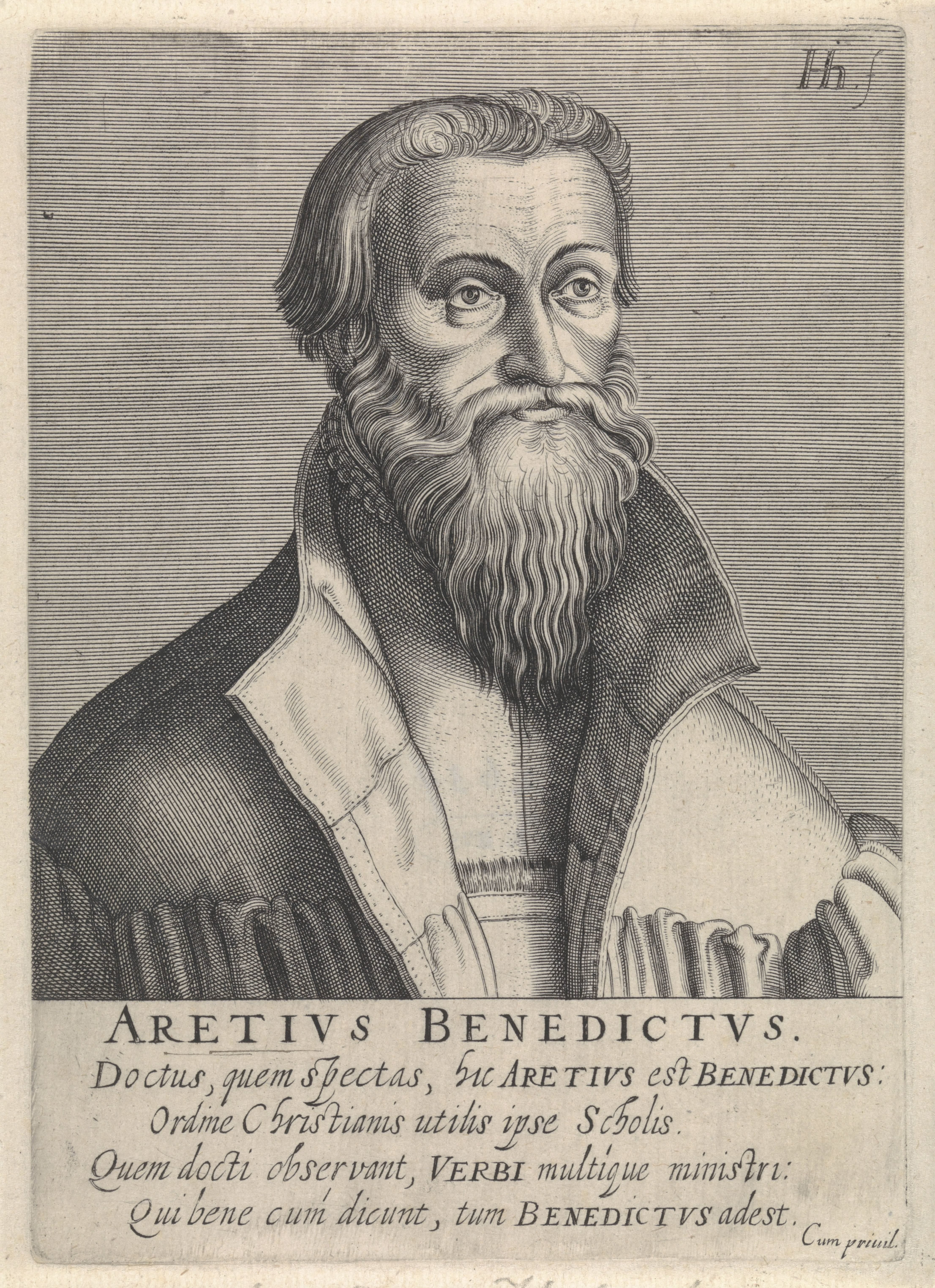 Portret van Benedictus Aretius