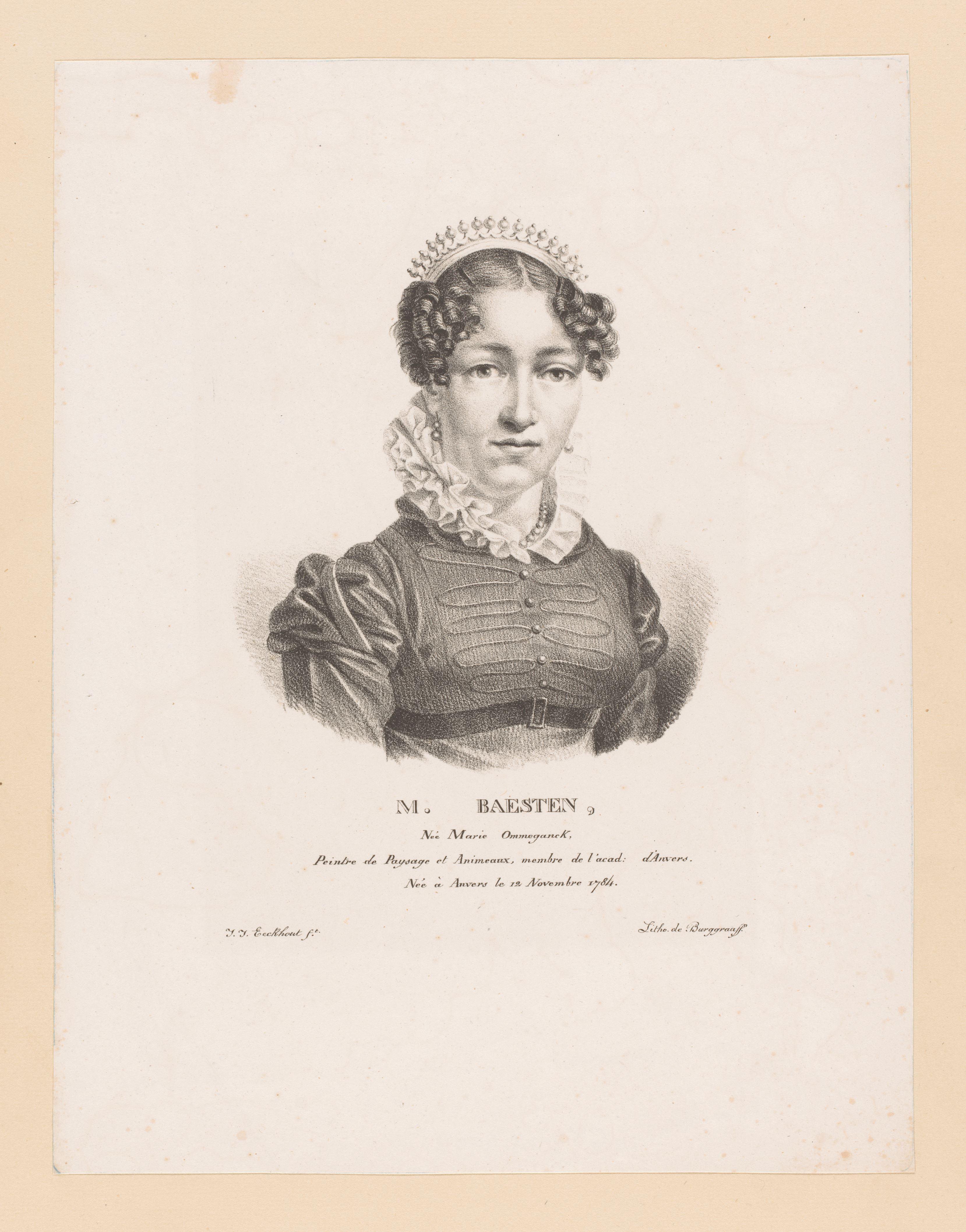 Portret van Marie Baesten-Ommeganck