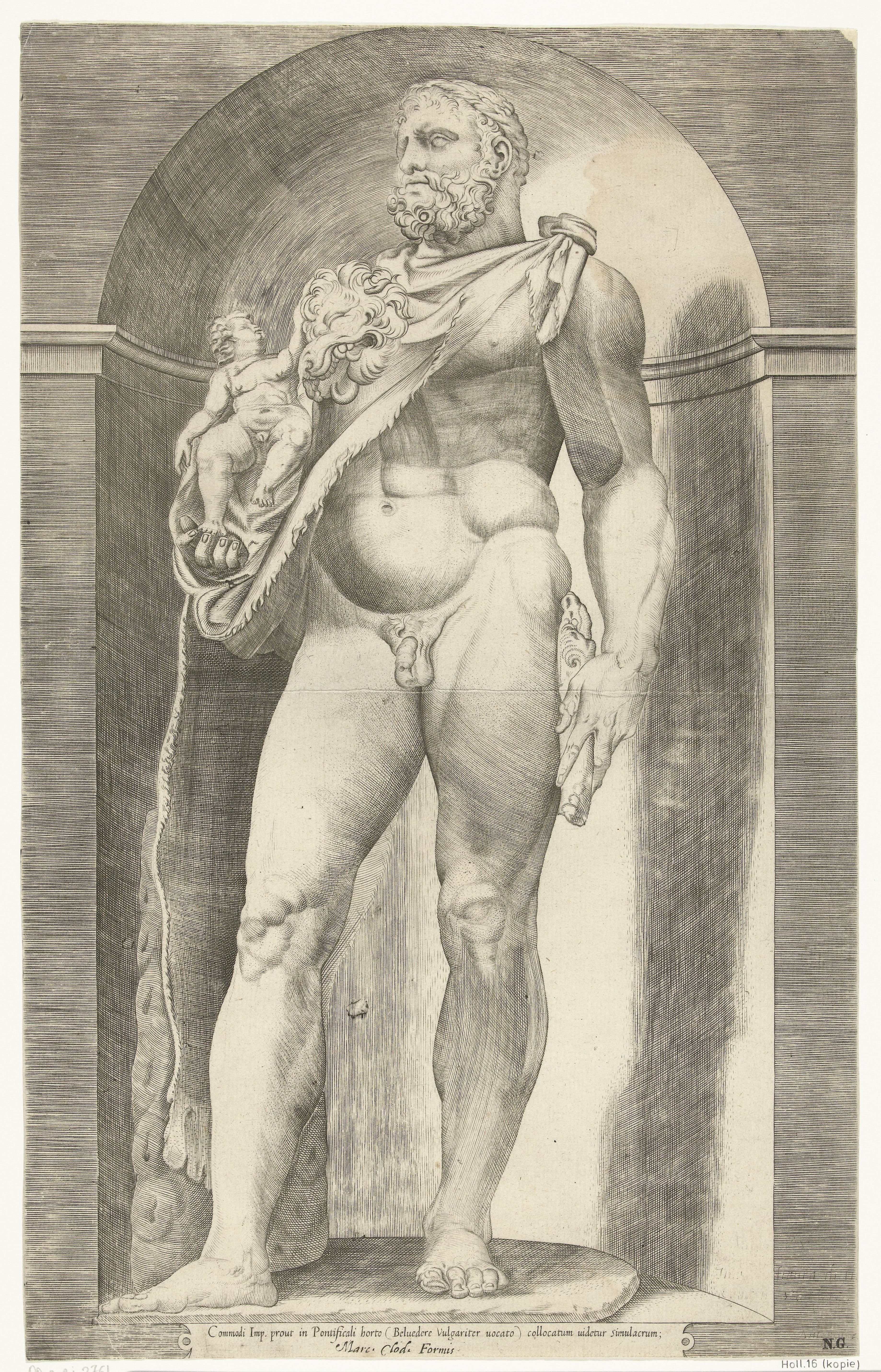 Standbeeld van keizer Commodus als Hercules,