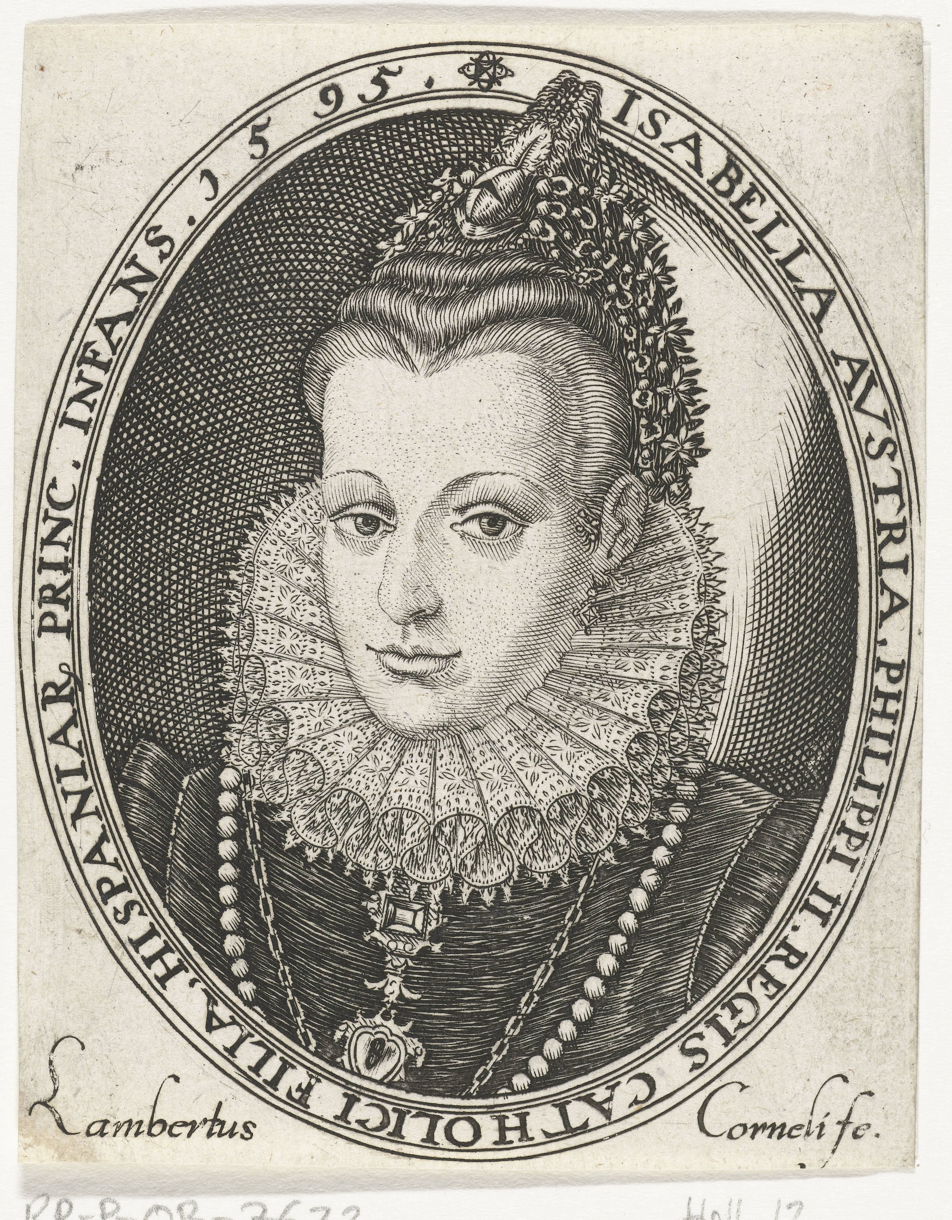 Portret van Isabella van Spanje, landvoogdes van de Zuidelijke Nederlanden
