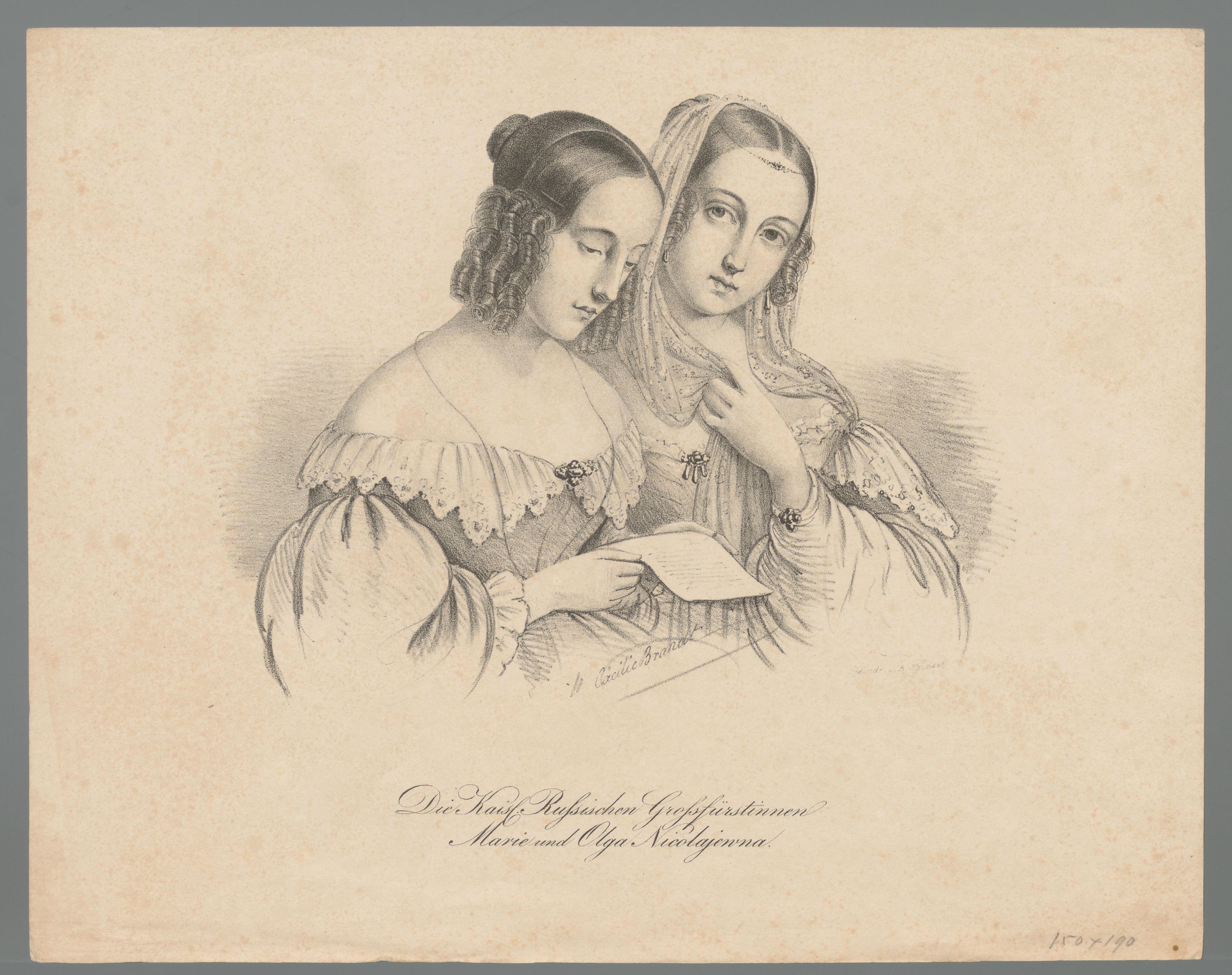 Portret van Maria en Olga Nikolajevna