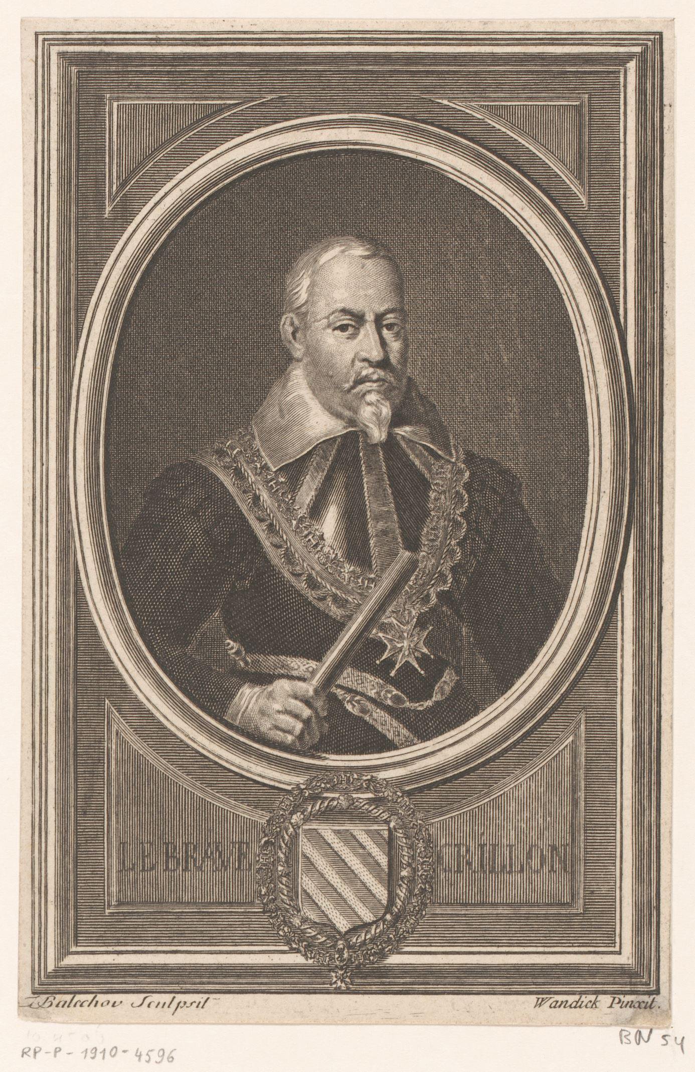 Portret van Louis de Balbes de Berton de Crillon