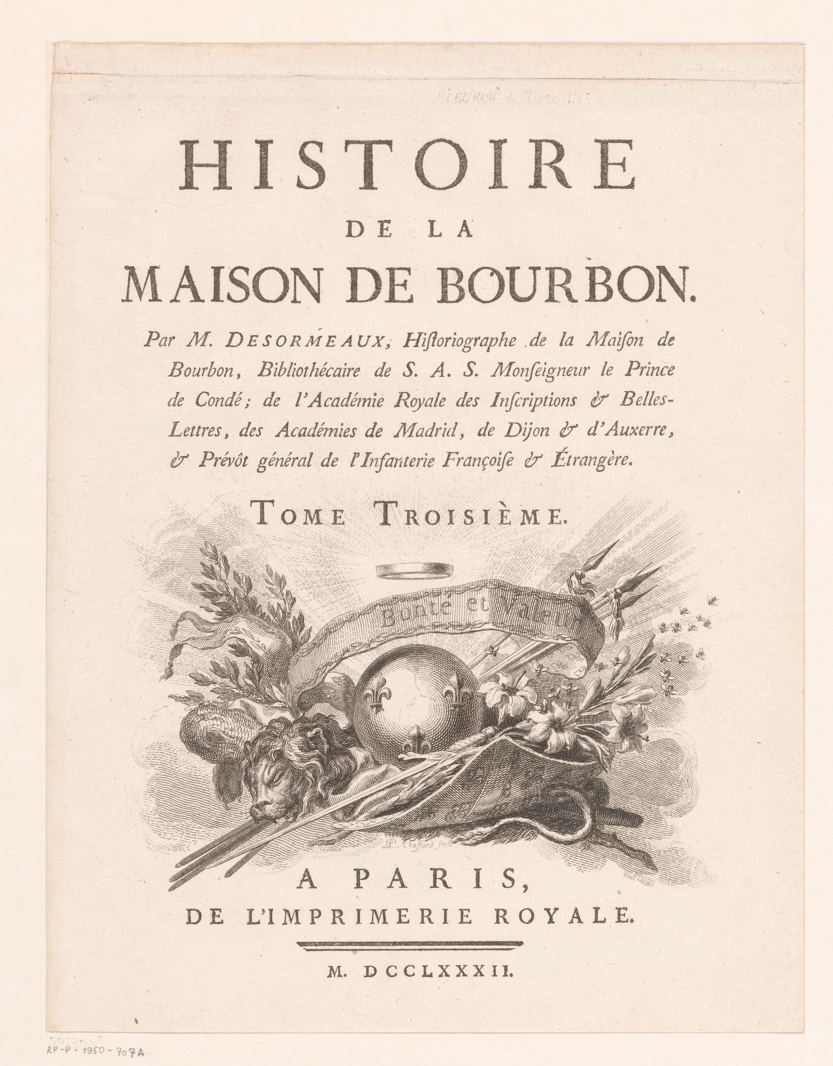 Symbolische voorstelling van het wapenschild van huis Bourbon