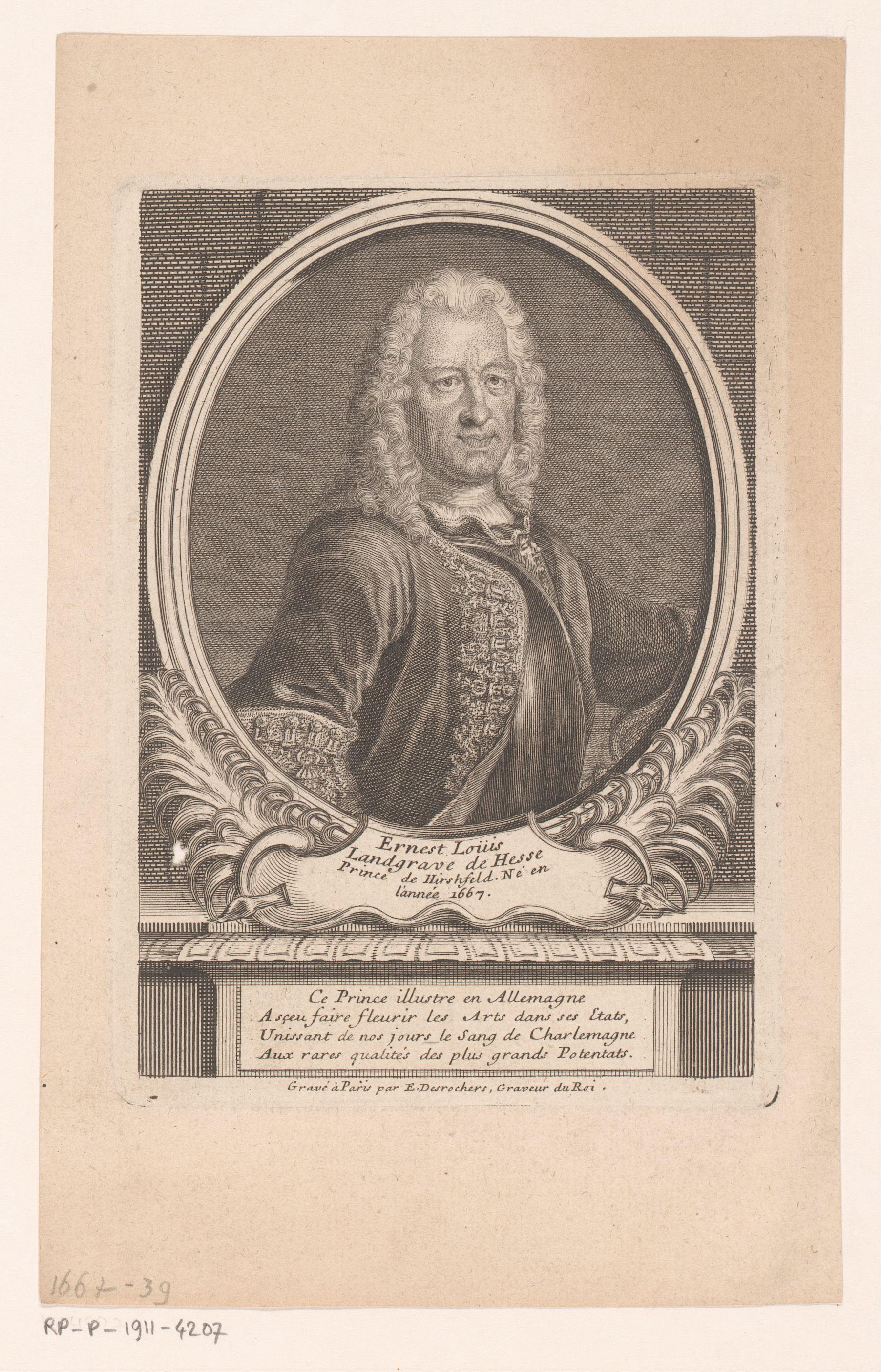Portret van Ernst Lodewijk van Hessen