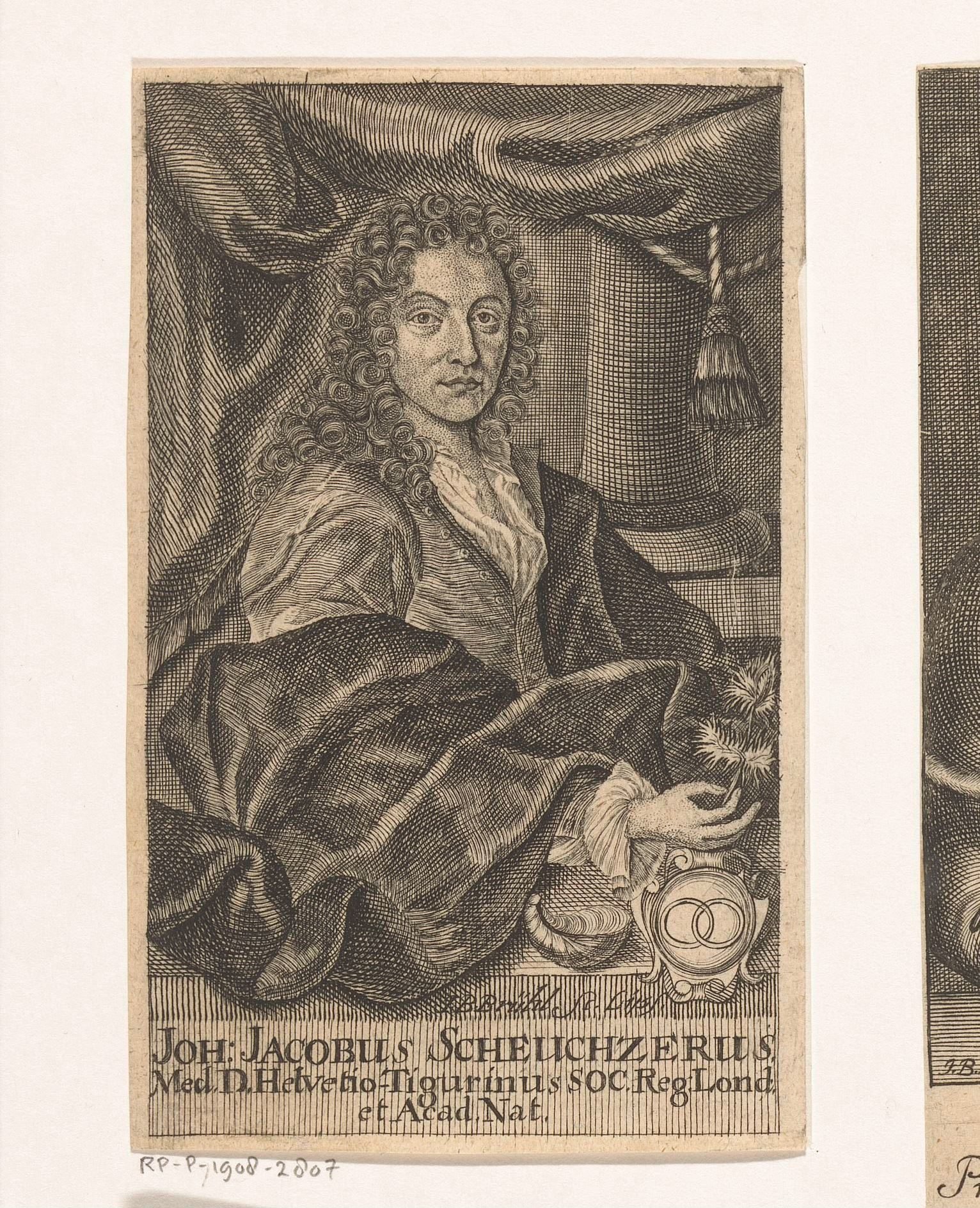Portret van Johann Jacob Scheuchzer