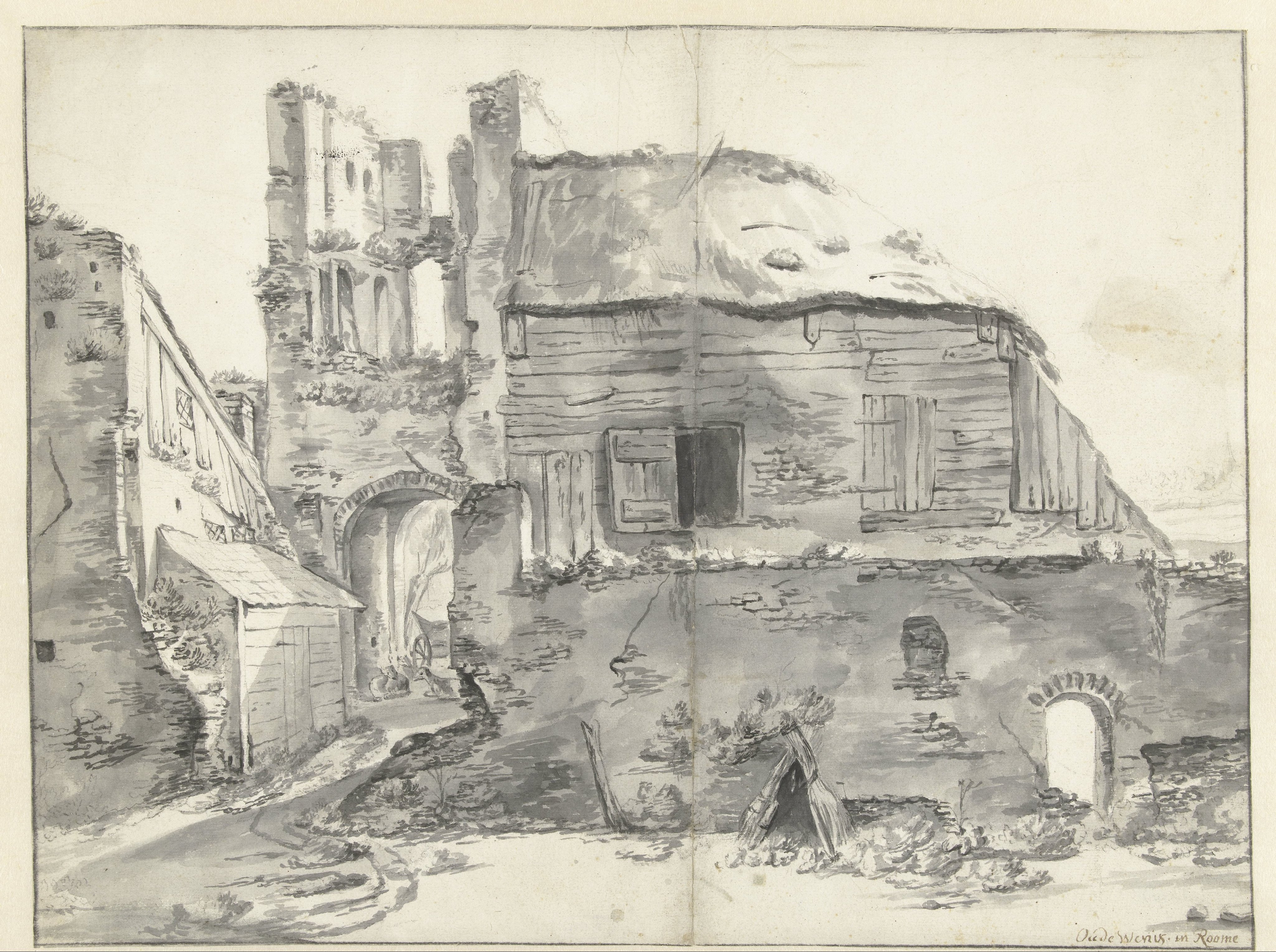 Dwelling Built into a Ruin