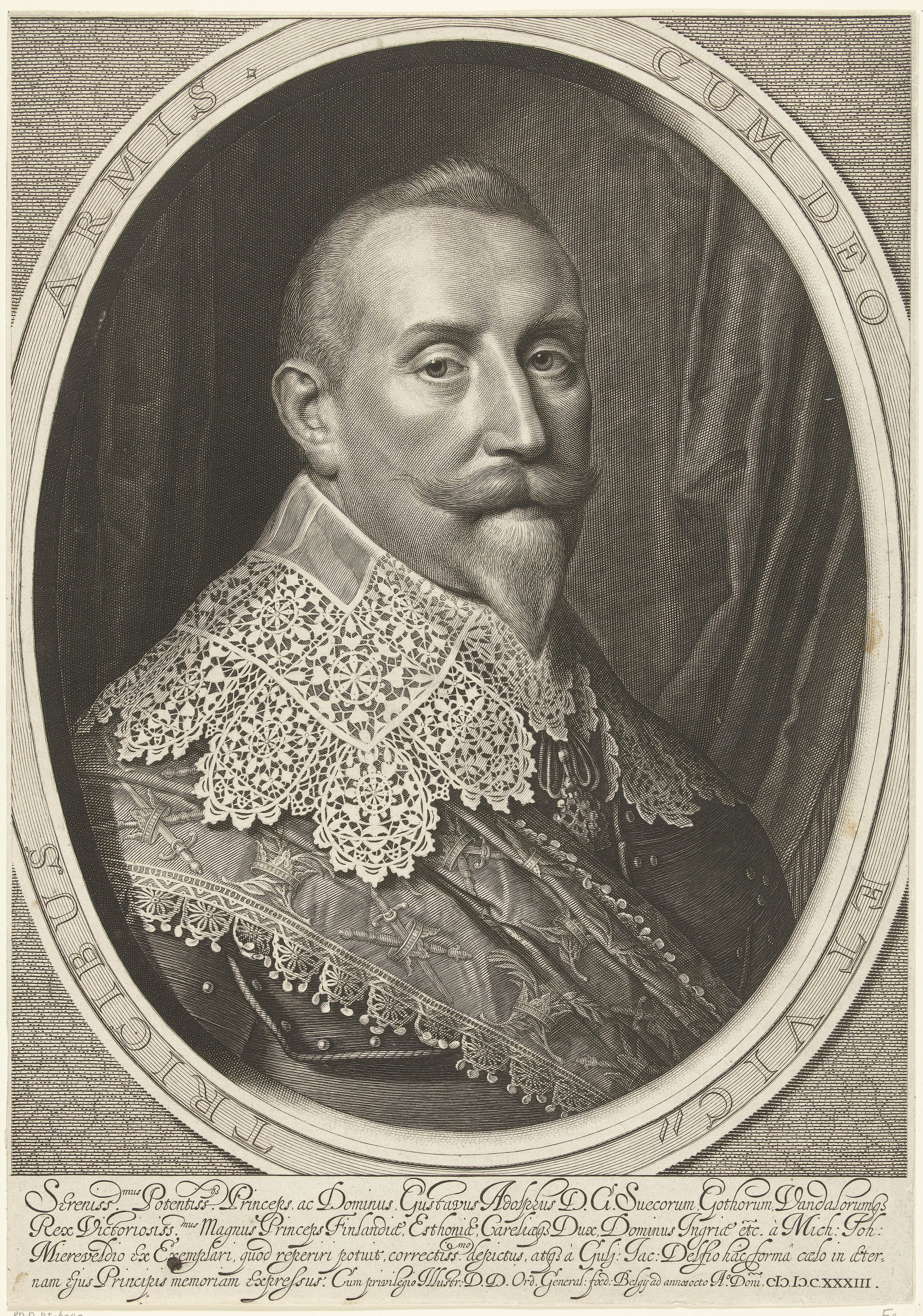 Portret van Gustaaf II, koning van Zweden