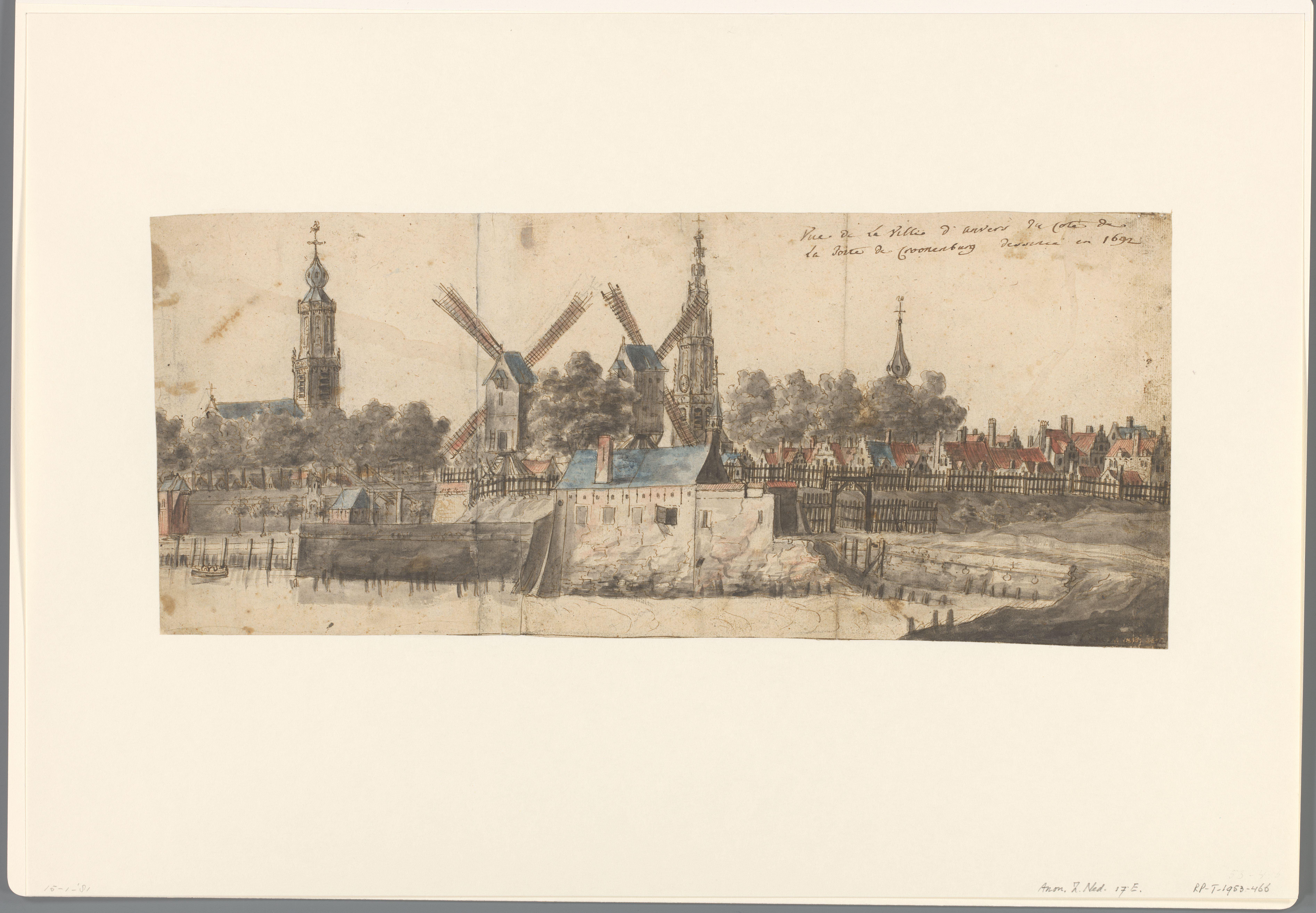 Gezicht op Antwerpen, uit het zuiden