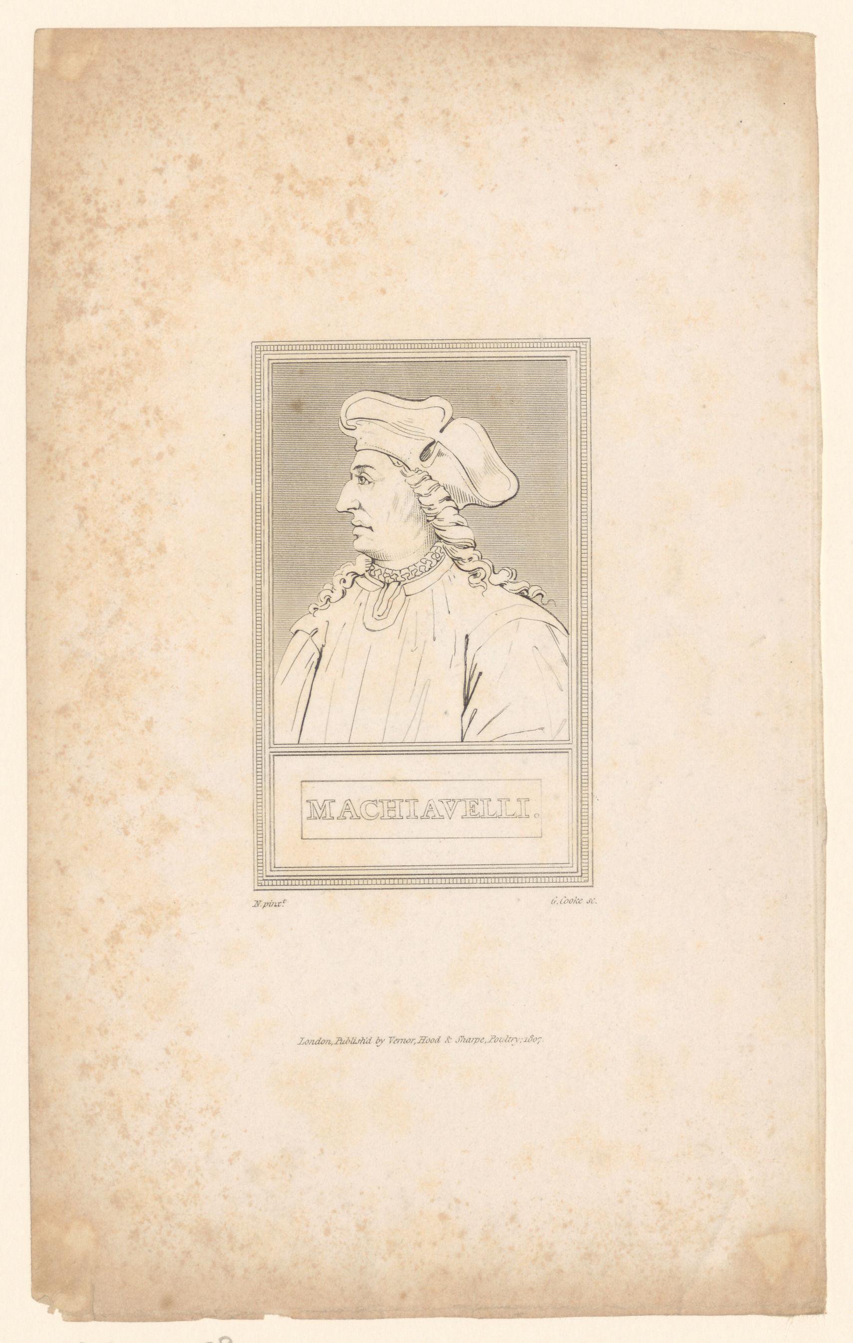 Portret van Niccolò Machiavelli
