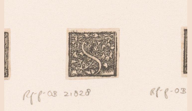 Letter S: rankenornament